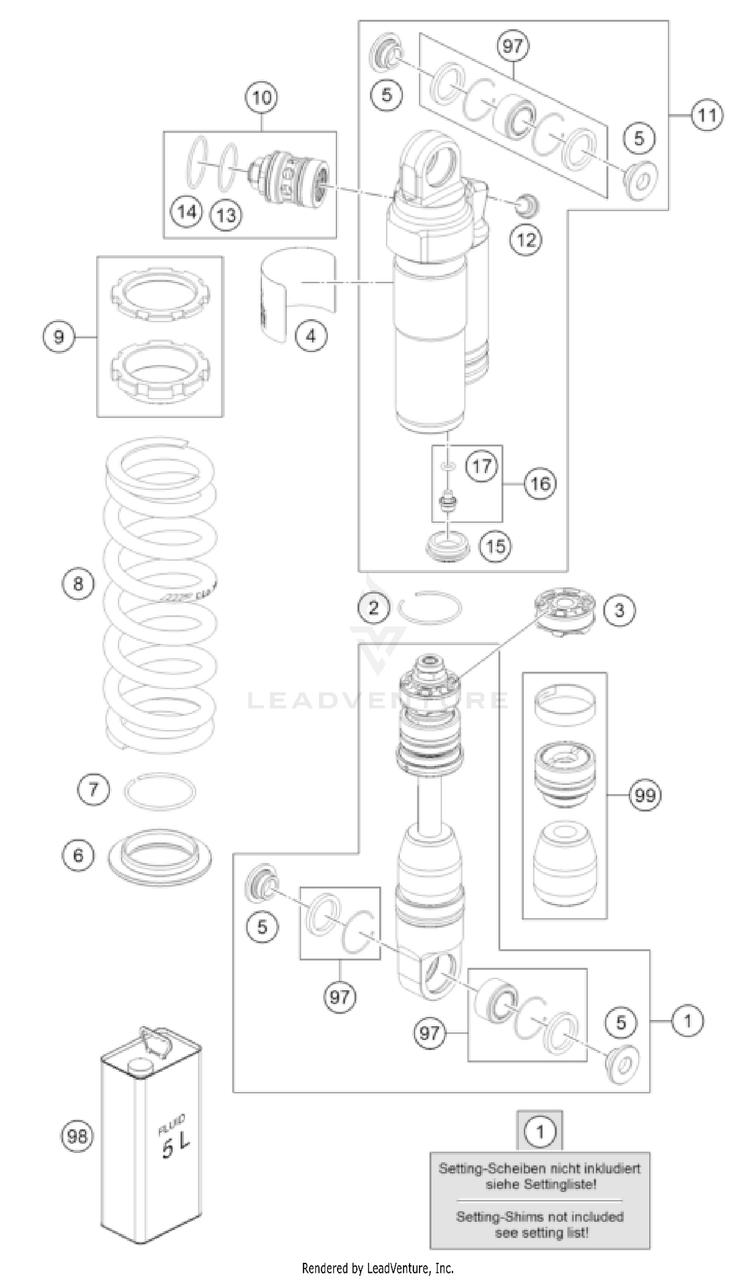 SHOCK ABSORBER DISASSEMBLED