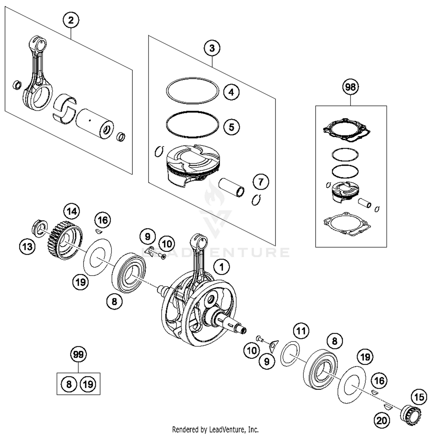 Crankshaft, Piston