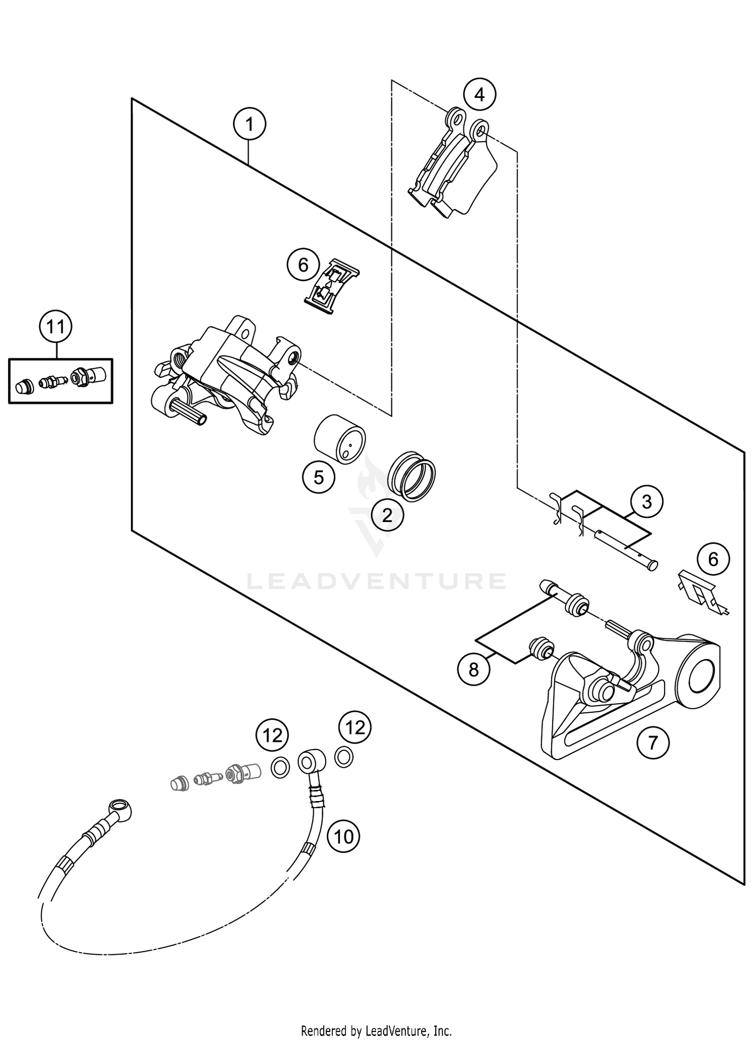 REAR BRAKE CALIPER