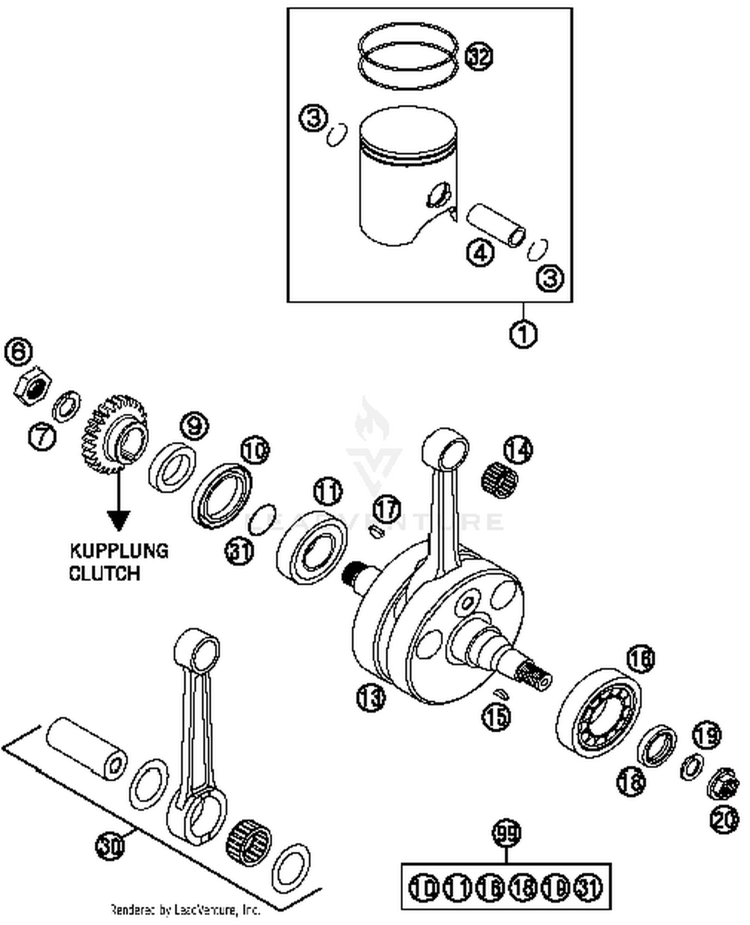 Crankshaft, Piston