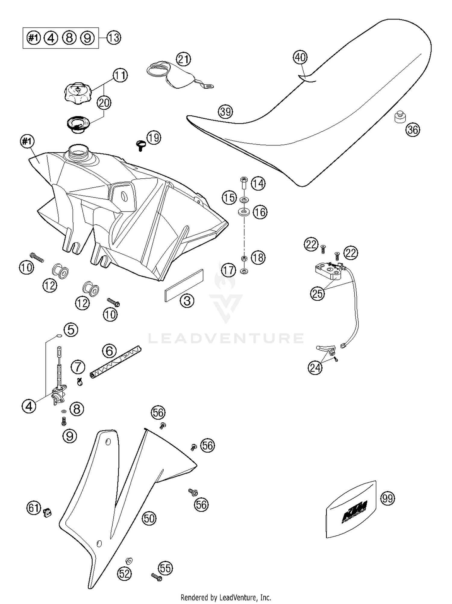 Tank, Seat, Cover