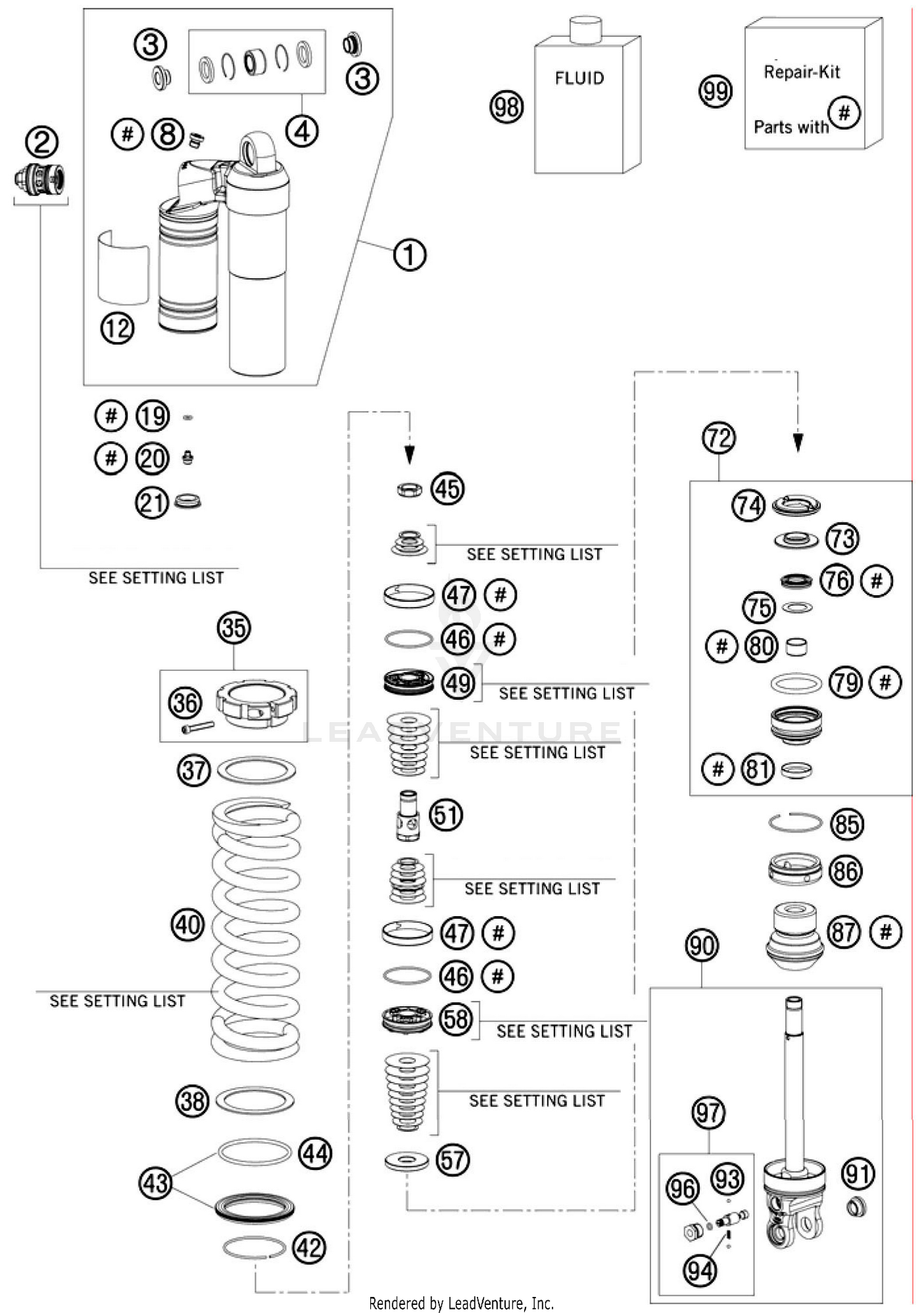 Shock Absorber Disassembled