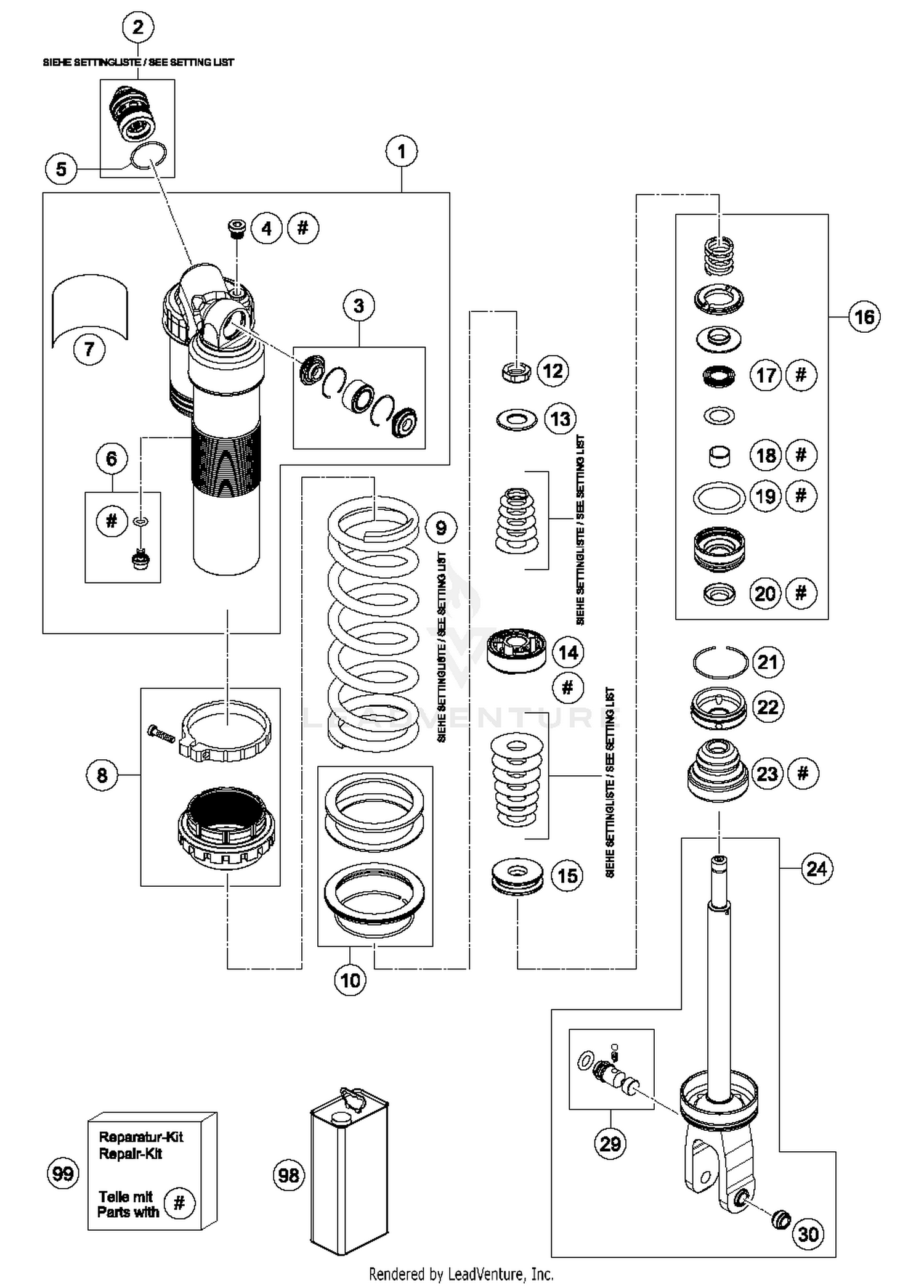 Shock Absorber Disassembled