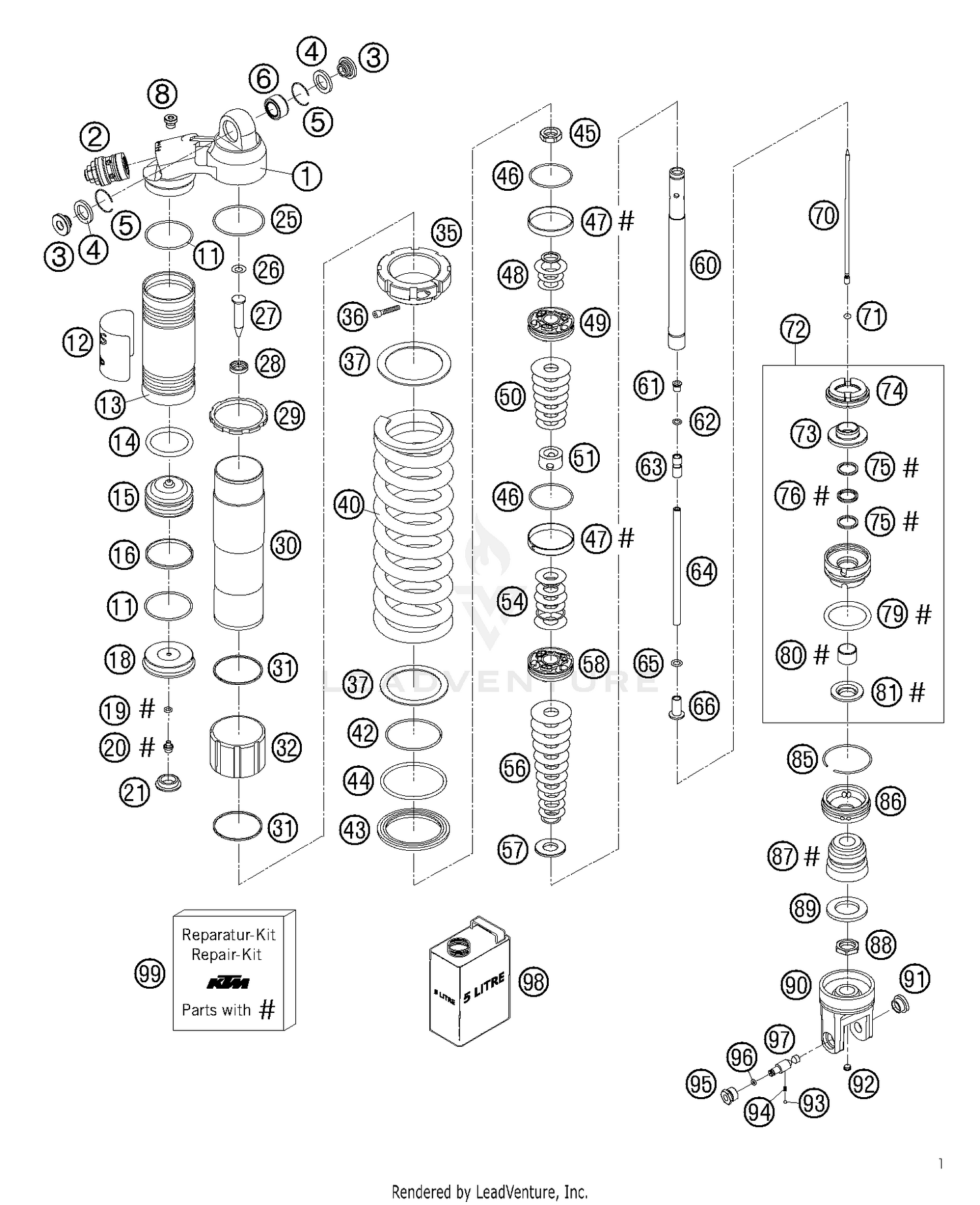 Monoshock WP Disassembled