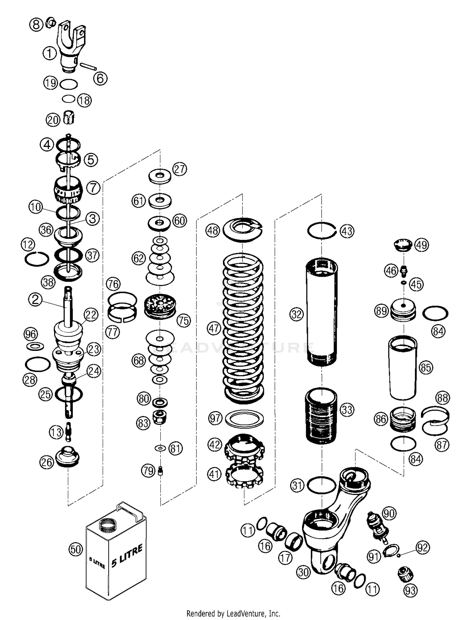 Shock Absorber WP Diassembled