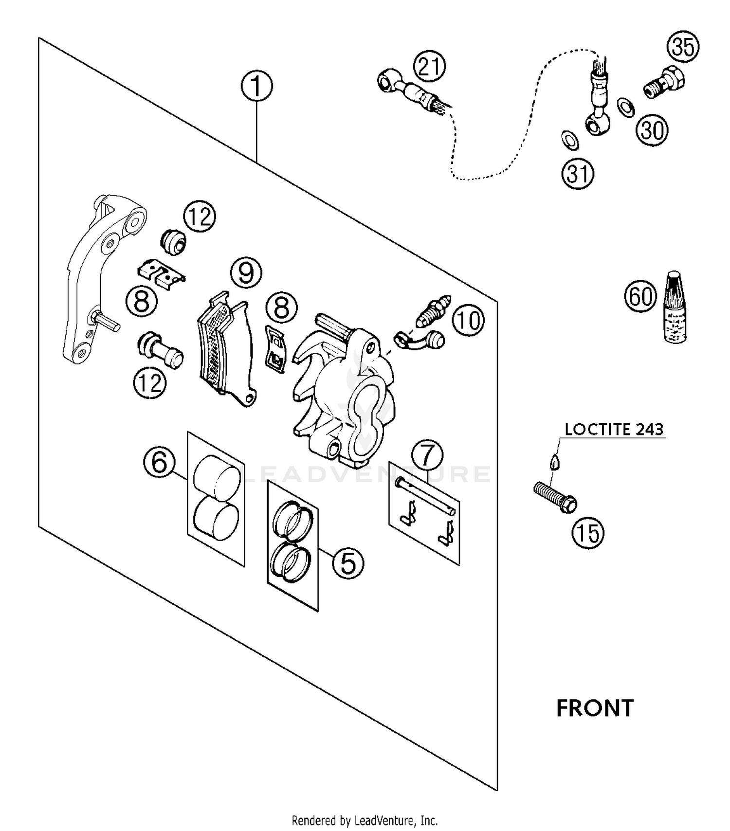 Brake Caliper Front Brembo