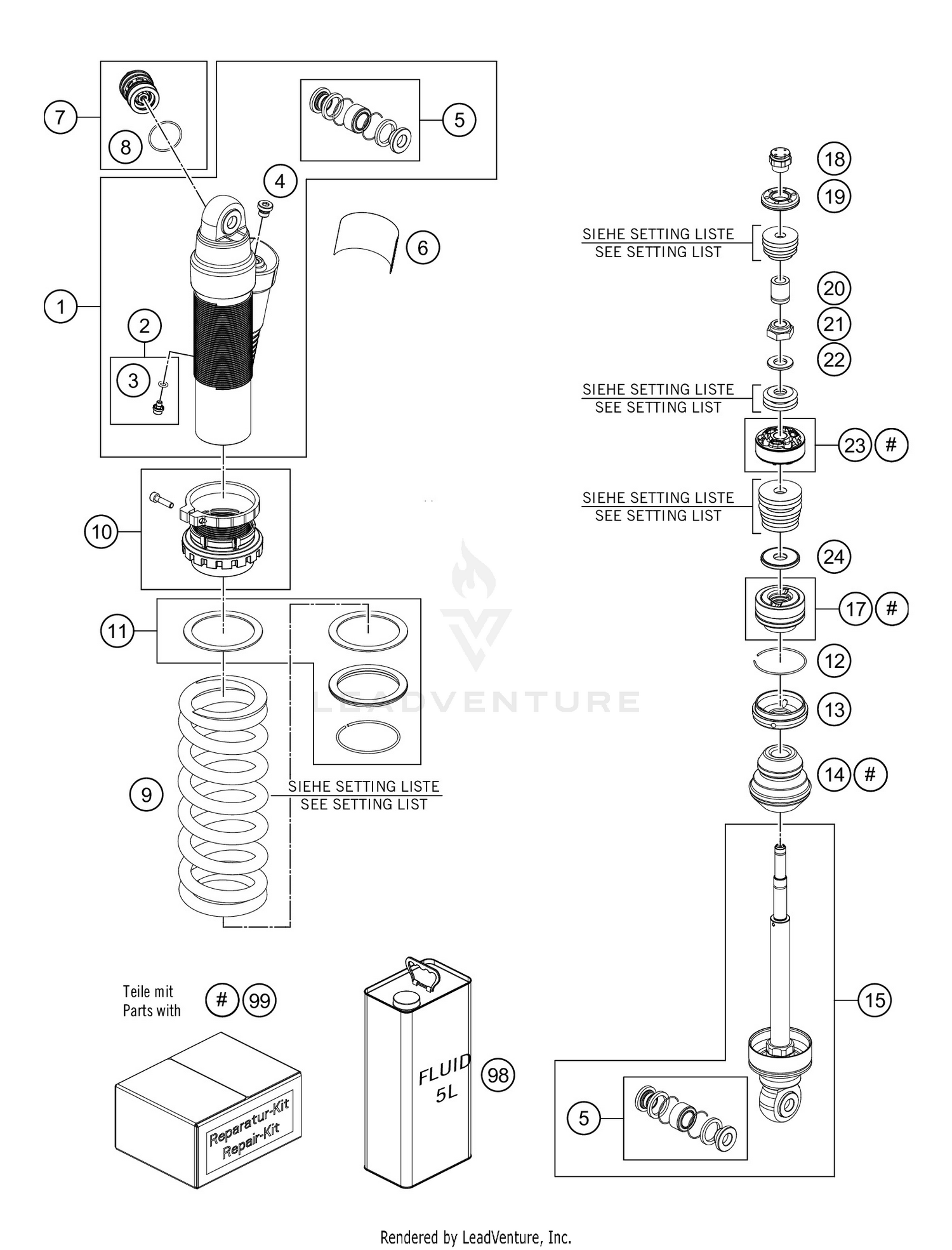 SHOCK ABSORBER DISASSEMBLED