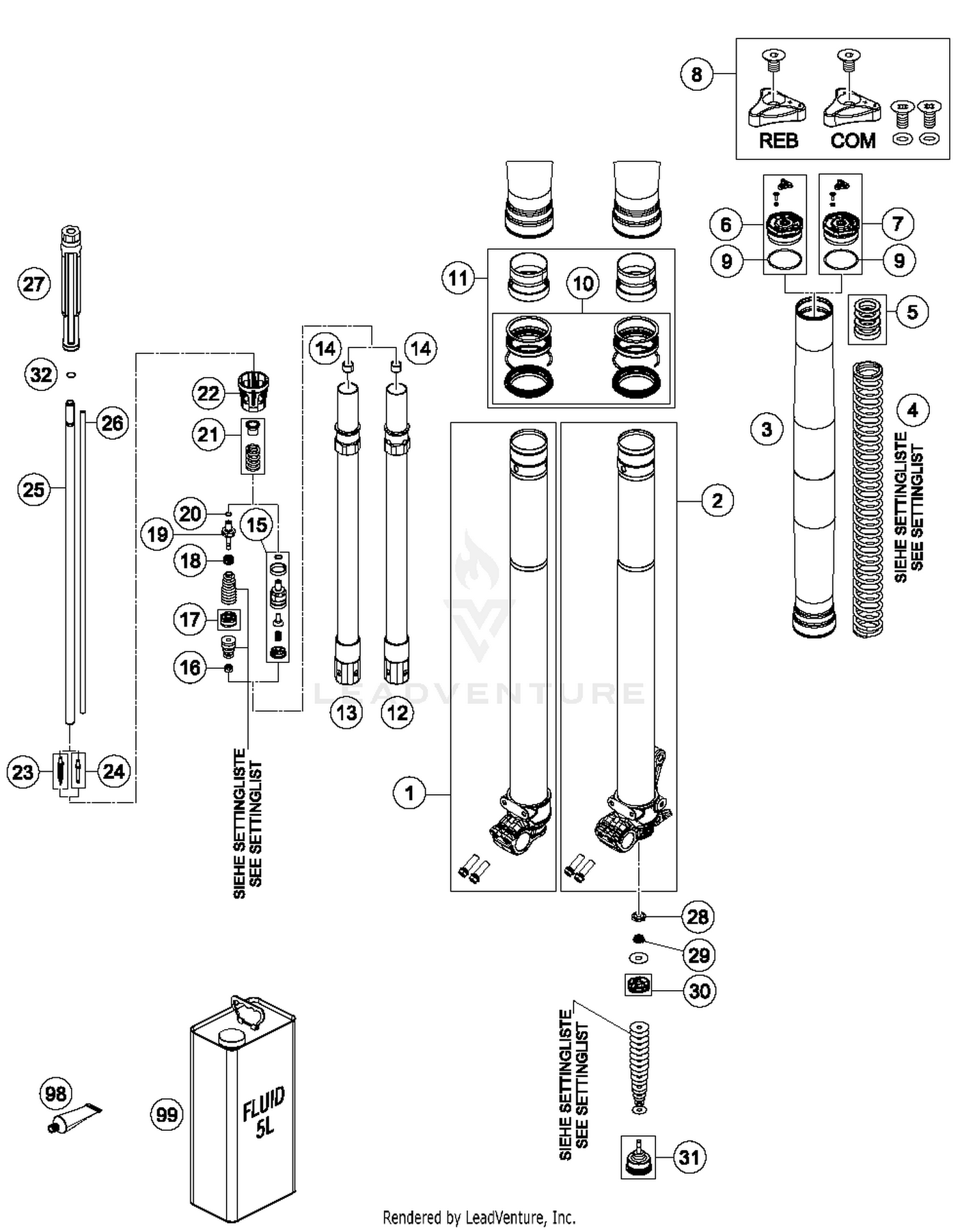 Front Fork Disassembled