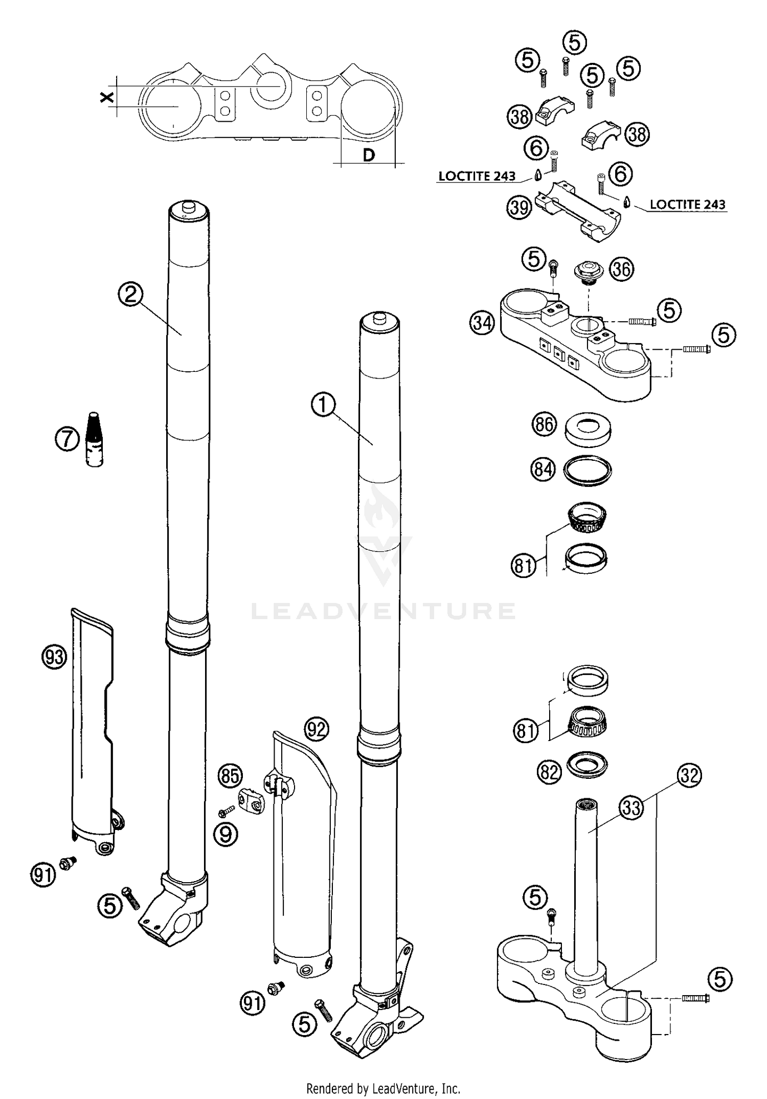 Front Fork White Power USD