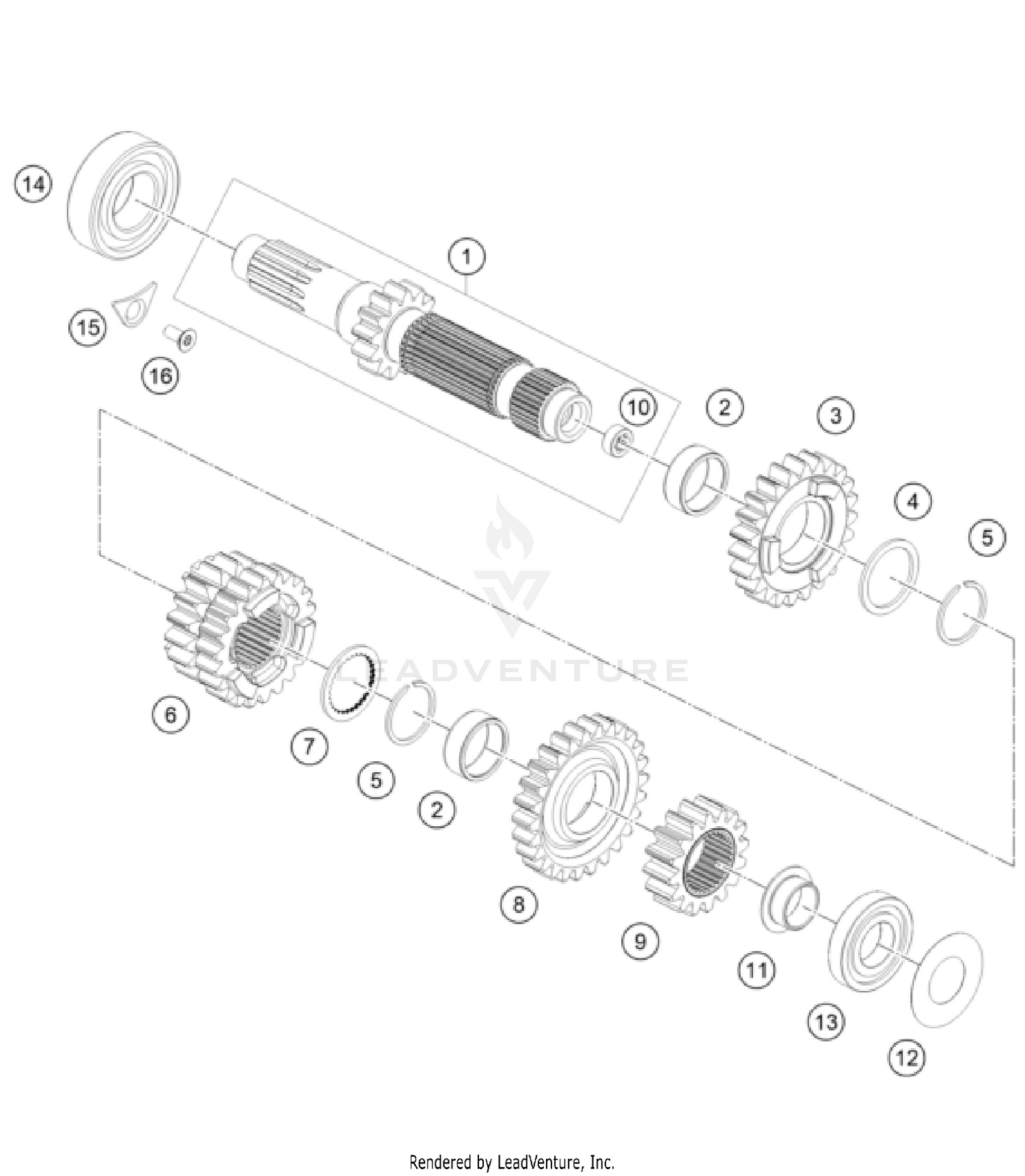 TRANSMISSION I - MAIN SHAFT