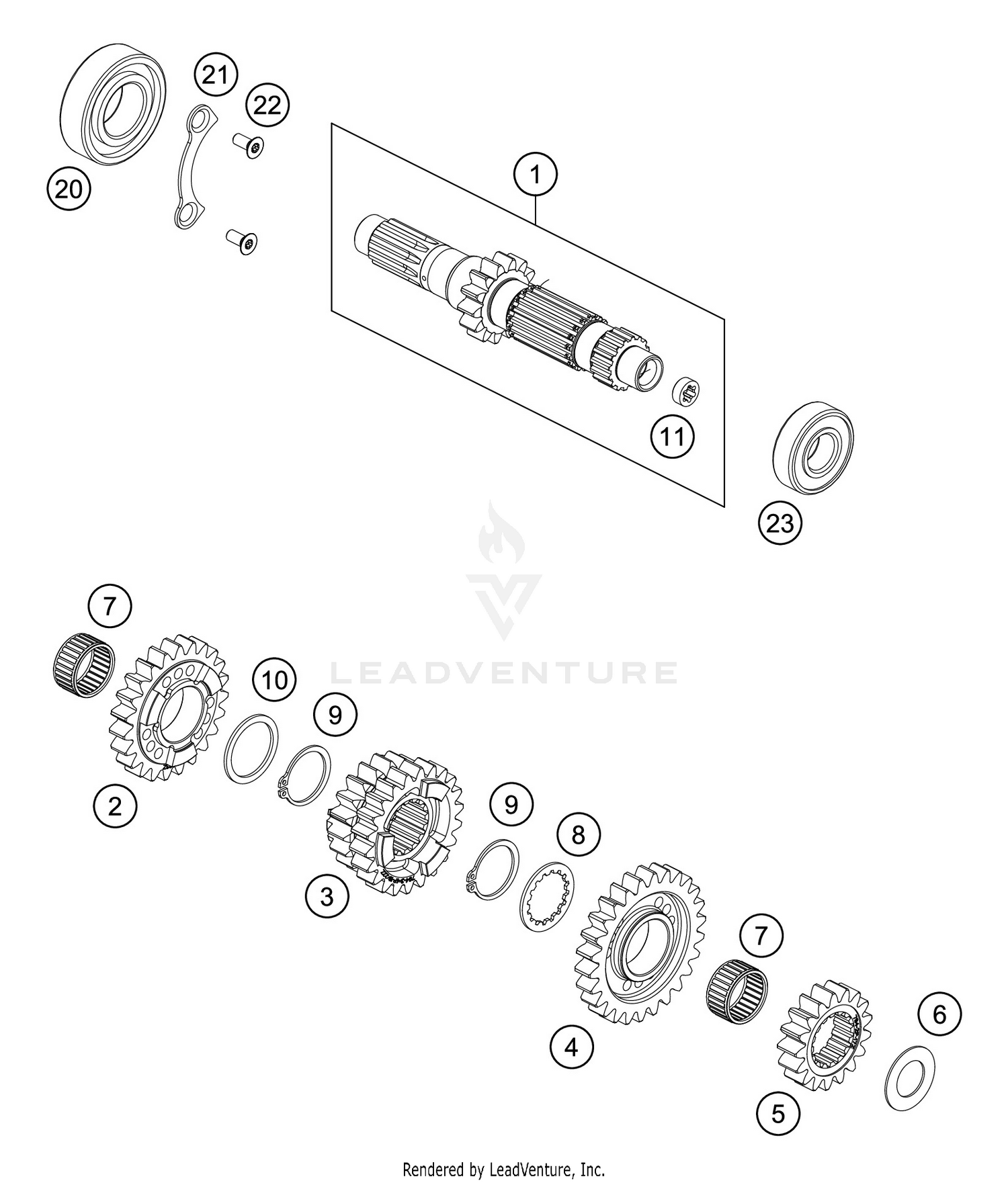 TRANSMISSION I - MAIN SHAFT