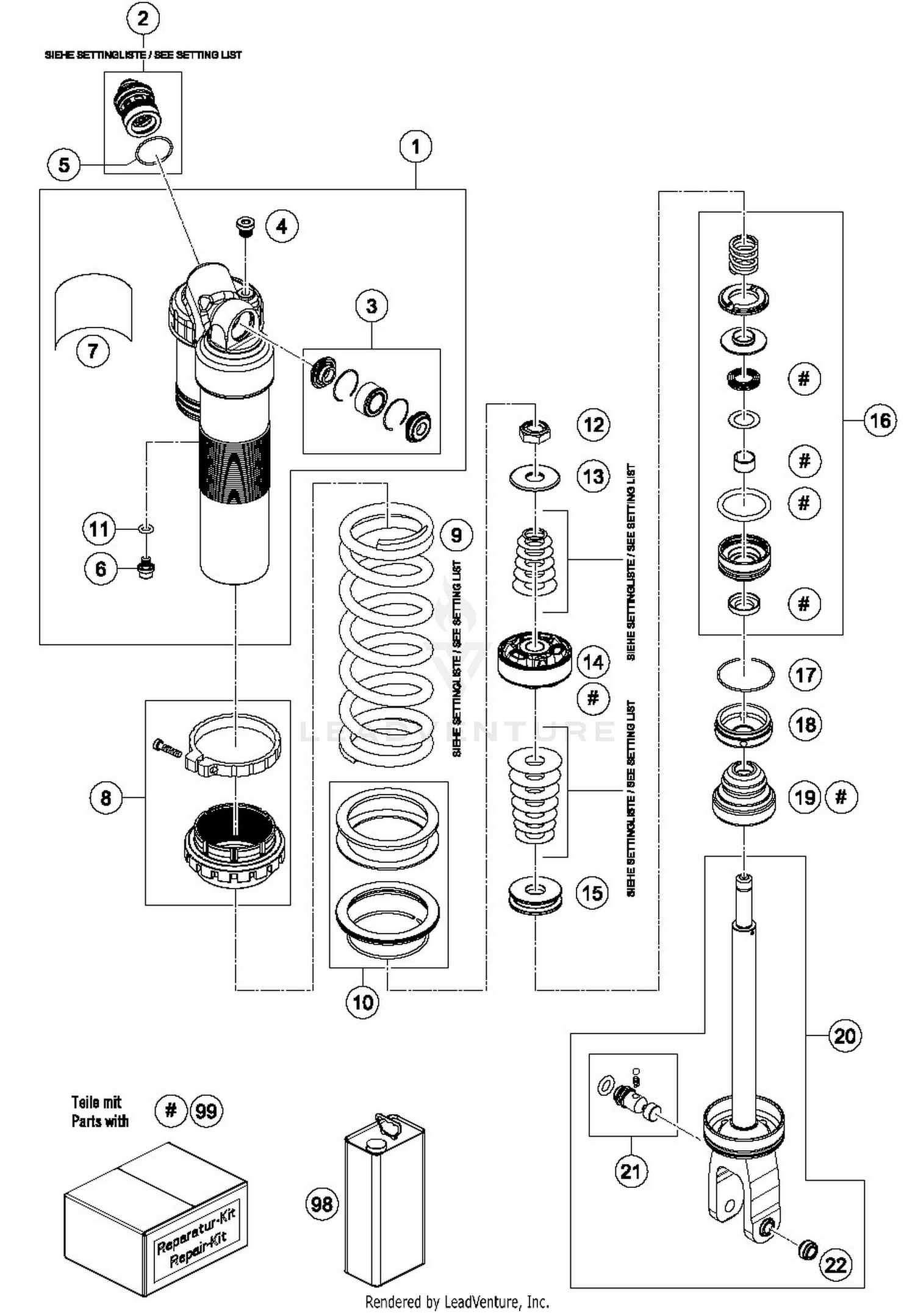 SHOCK ABSORBER DISASSEMBLED