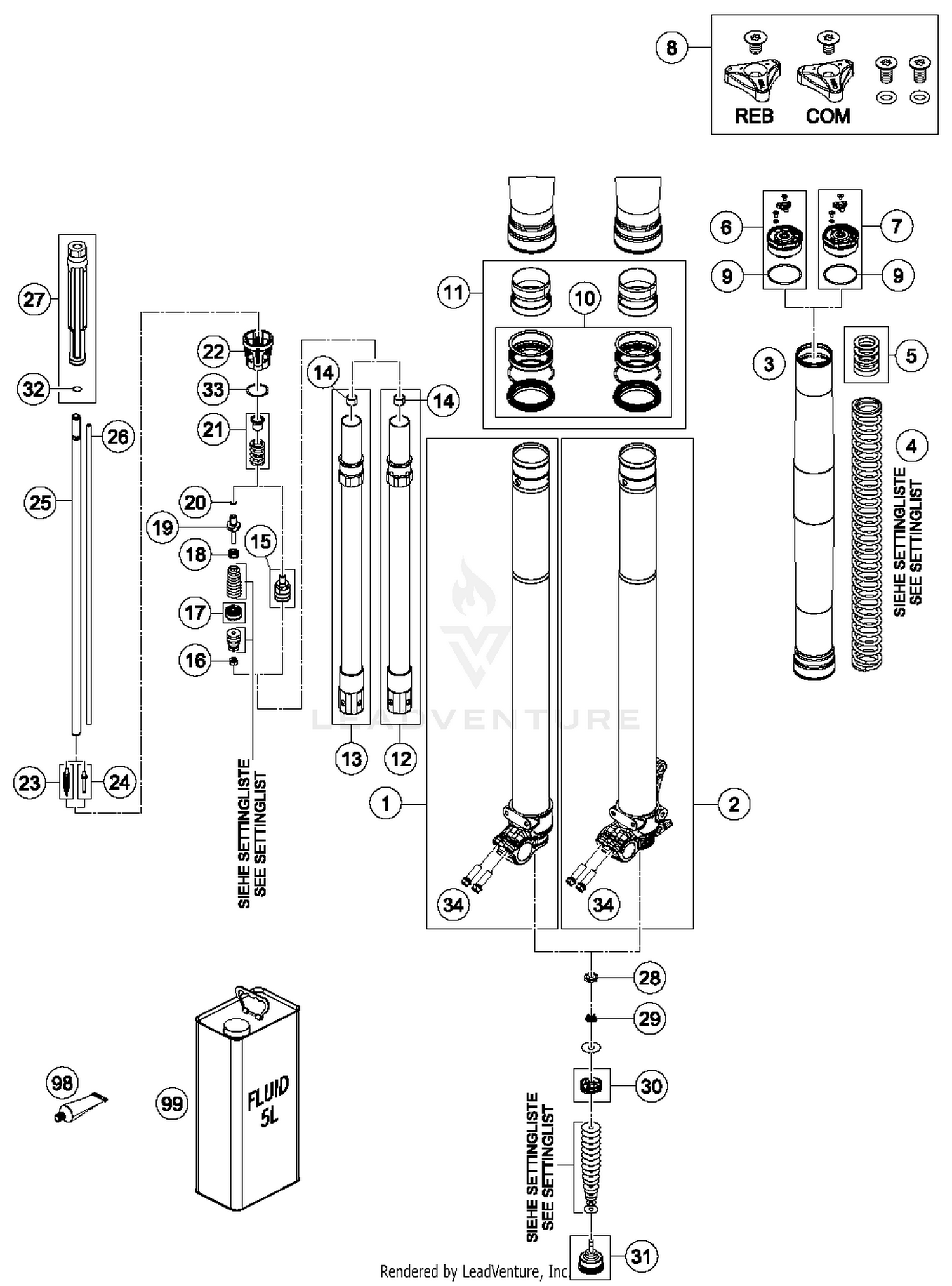 Front Fork Disassembled