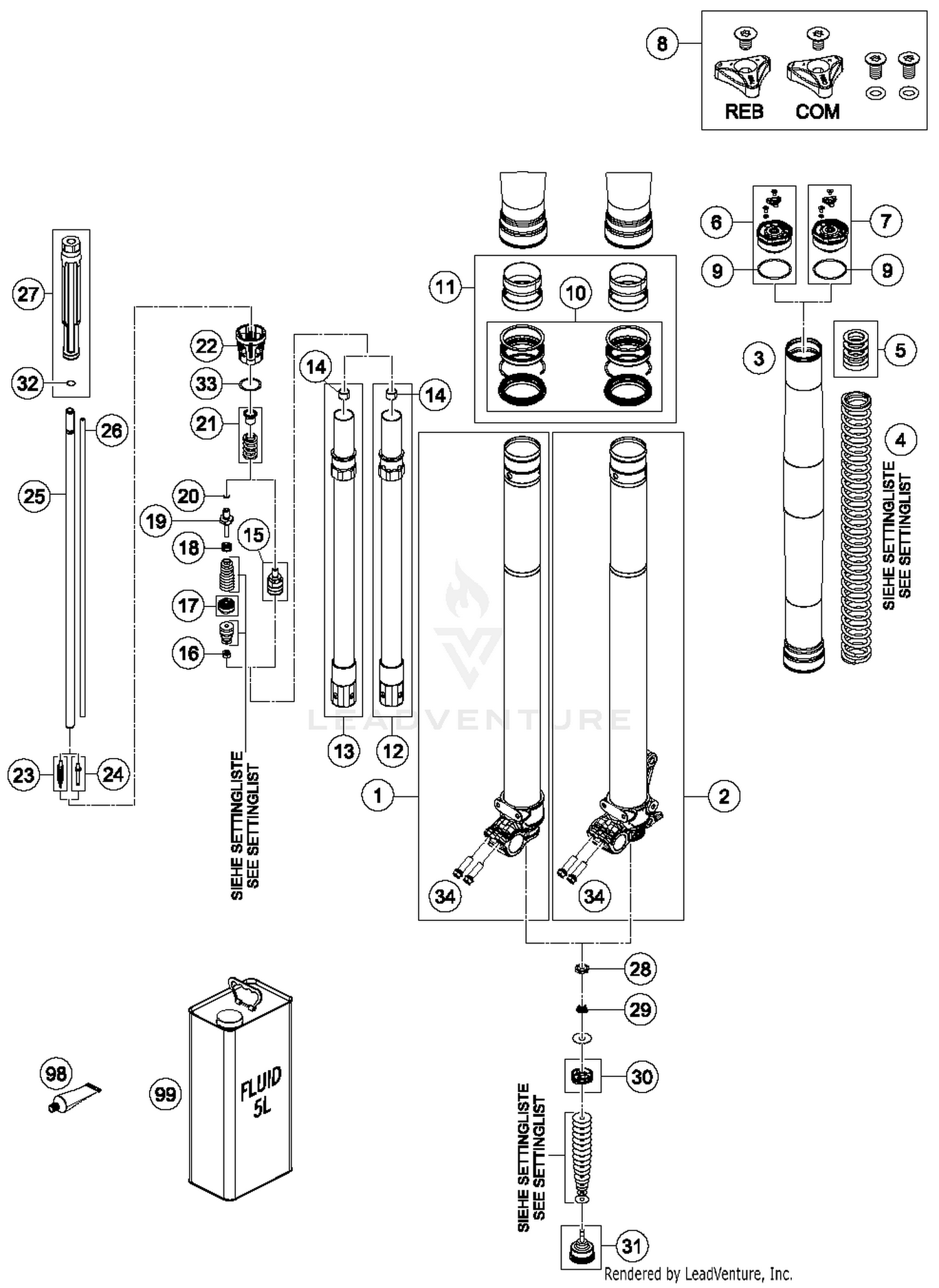Front Fork Disassembled