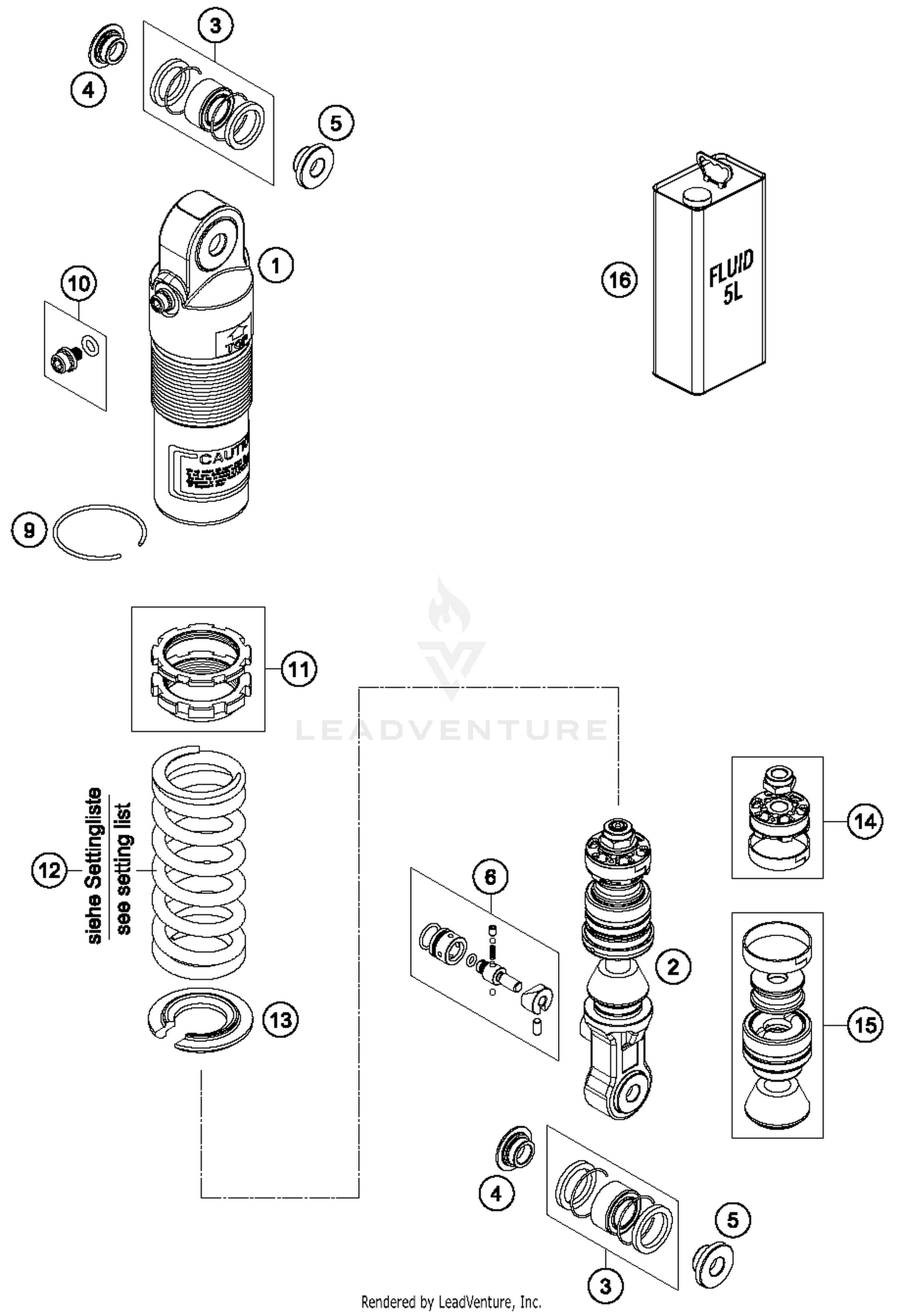 Shock Absorber Disassembled