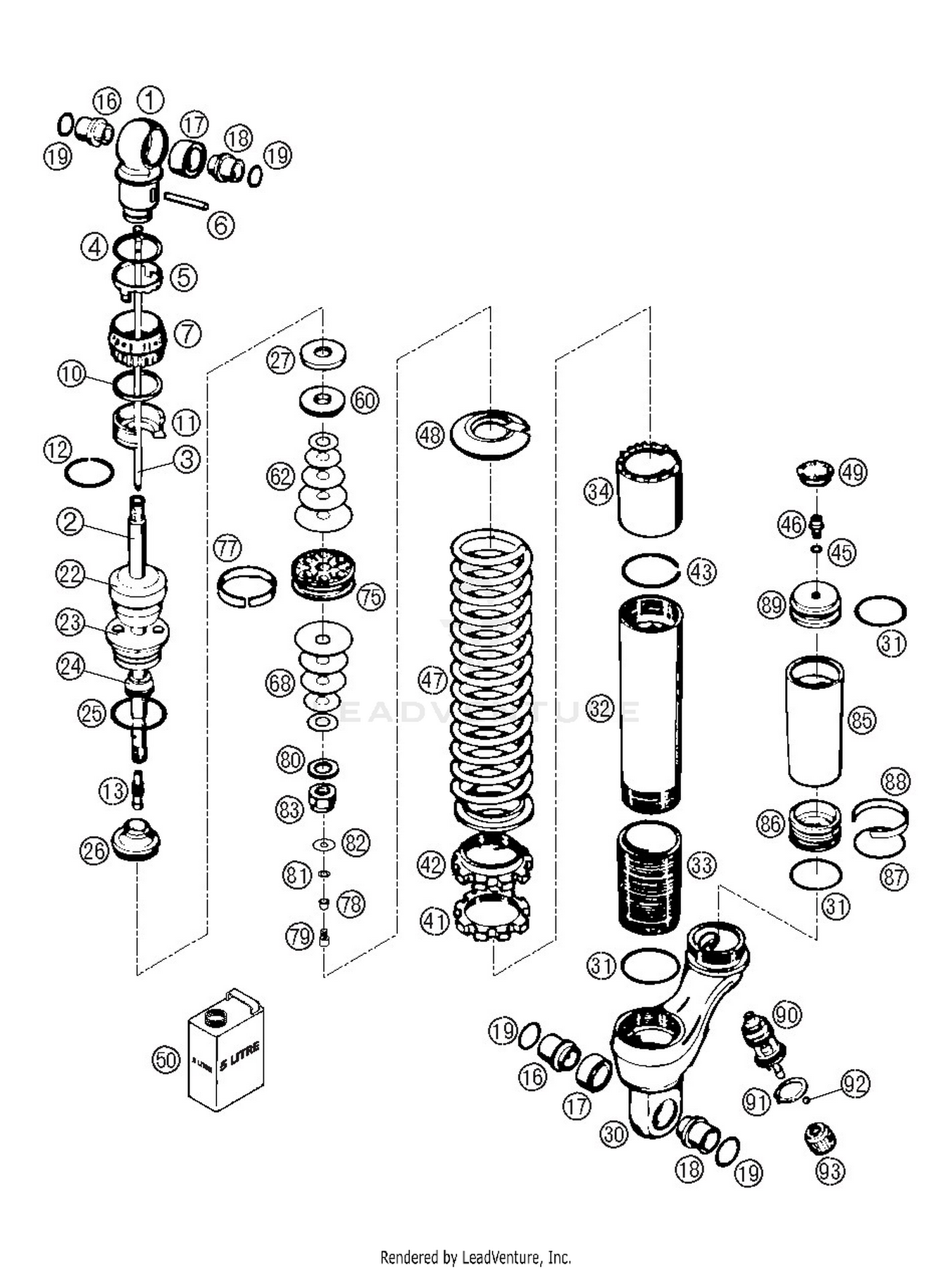 Shock Absorber Wp Disassembled