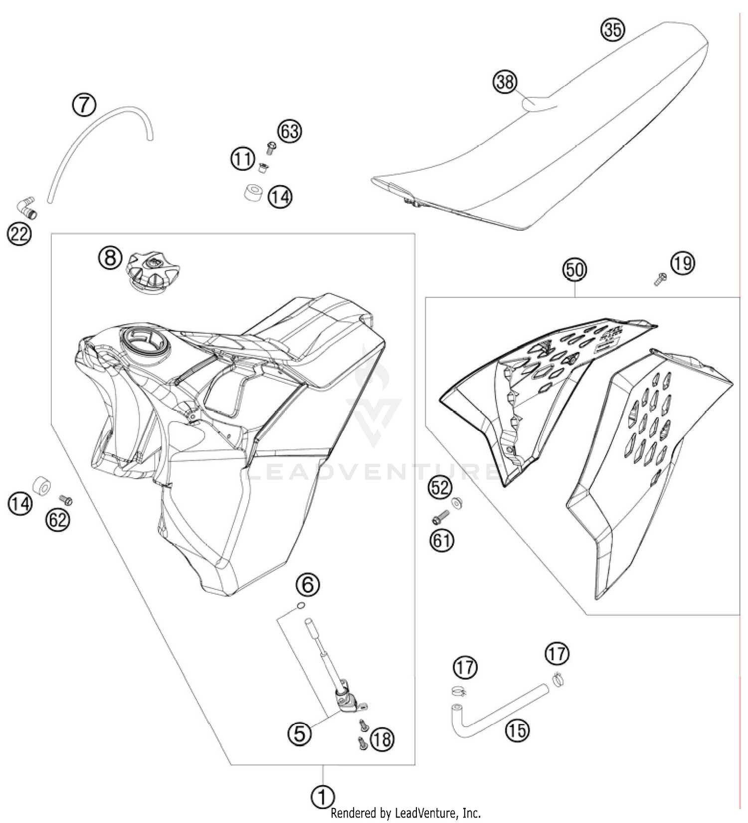 Tank, Seat, Cover