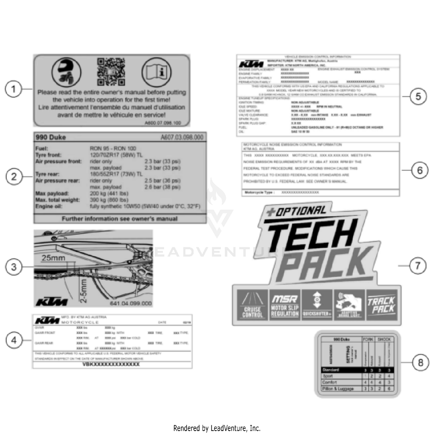 TECHNIC INFORMATION STICKER
