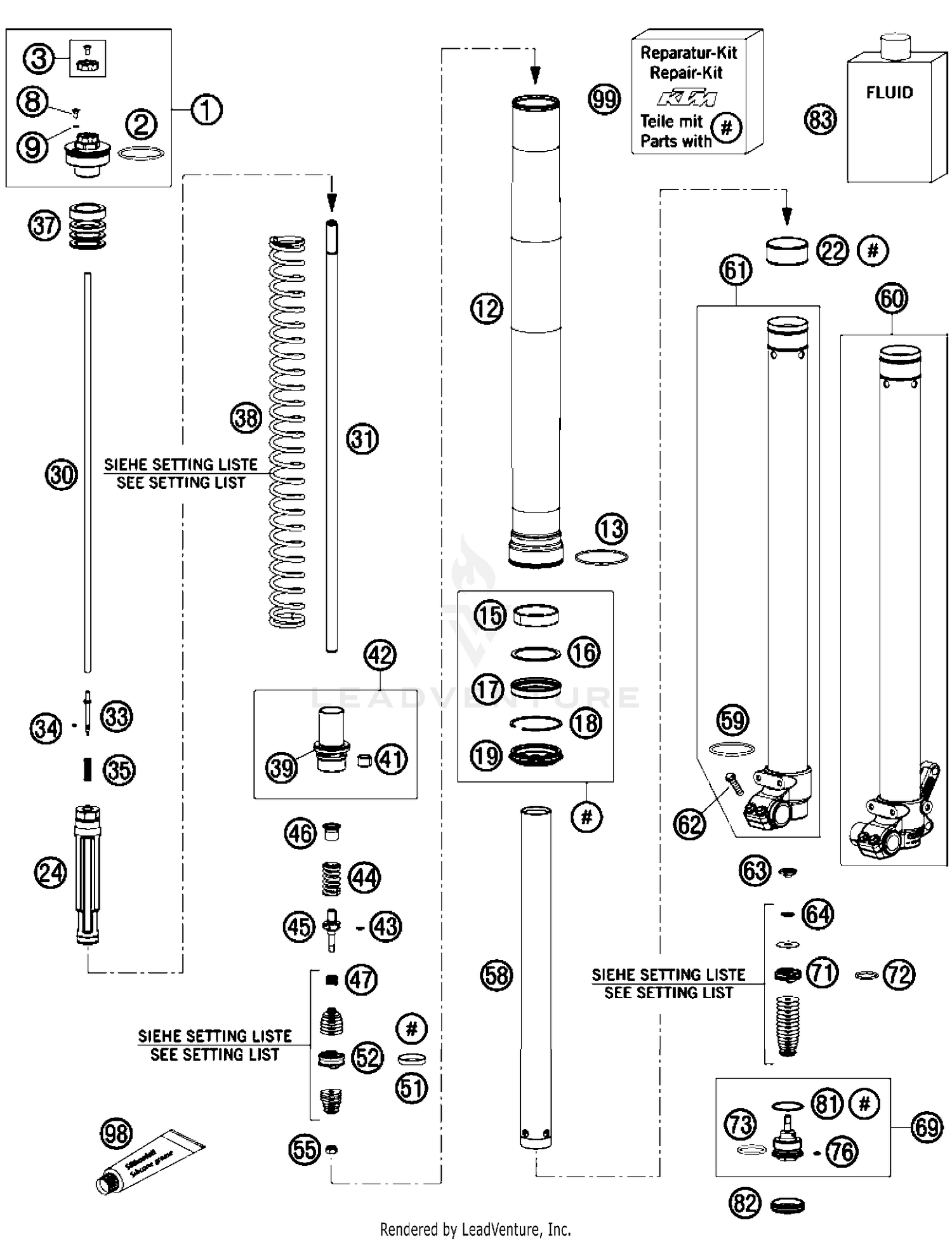 Front Fork Disassembled