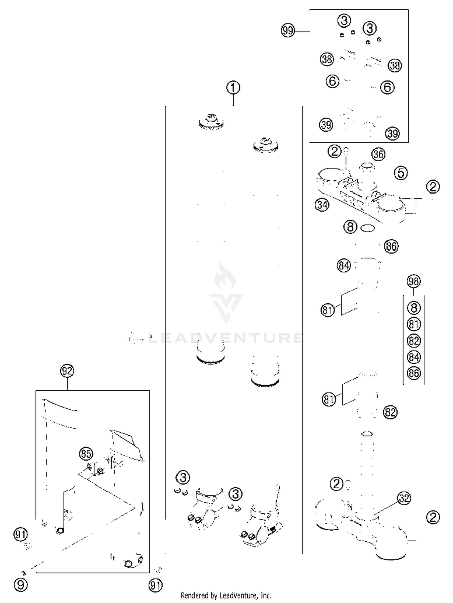 Front Fork, Triple Clamp
