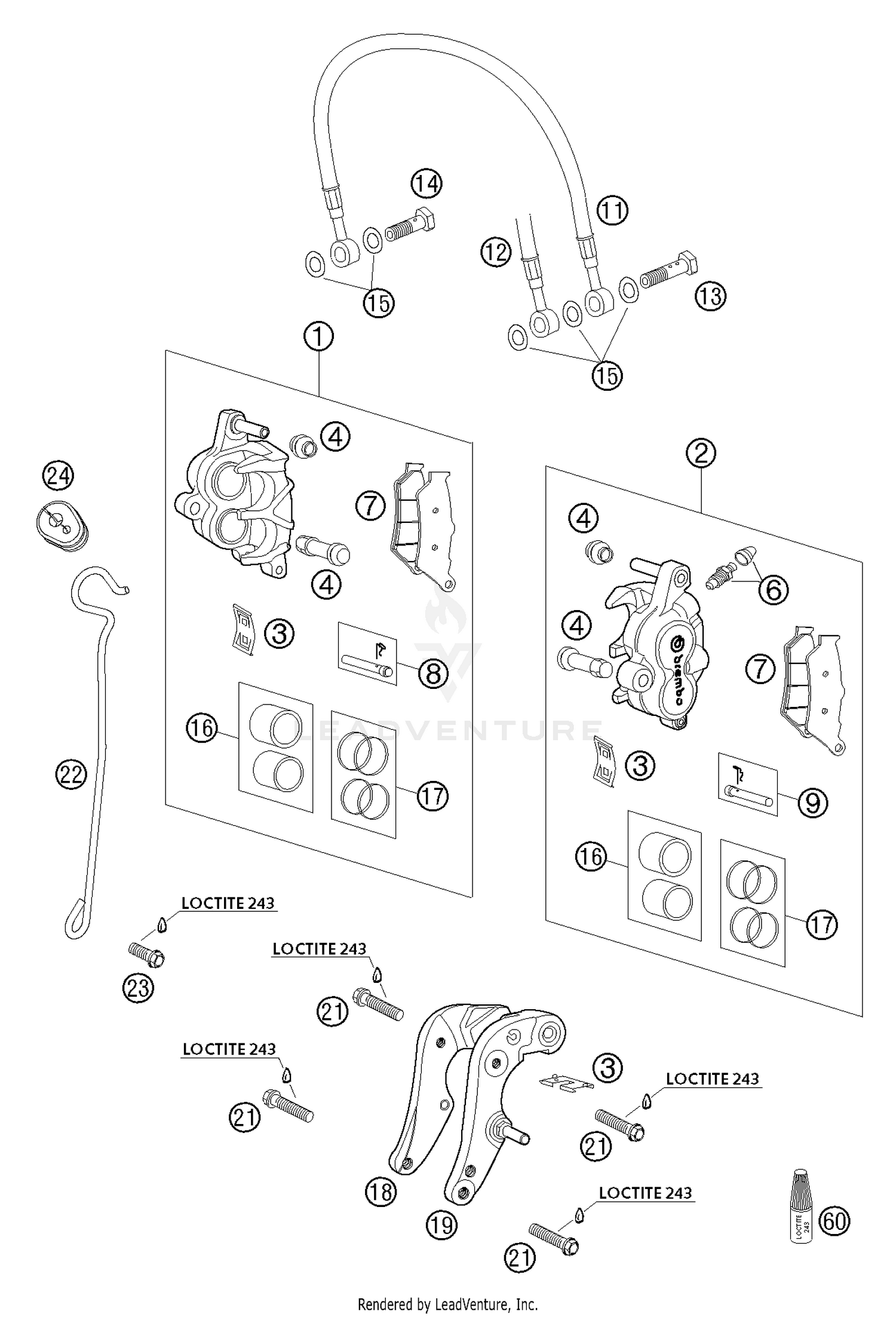 Brake Caliper Front Brembo