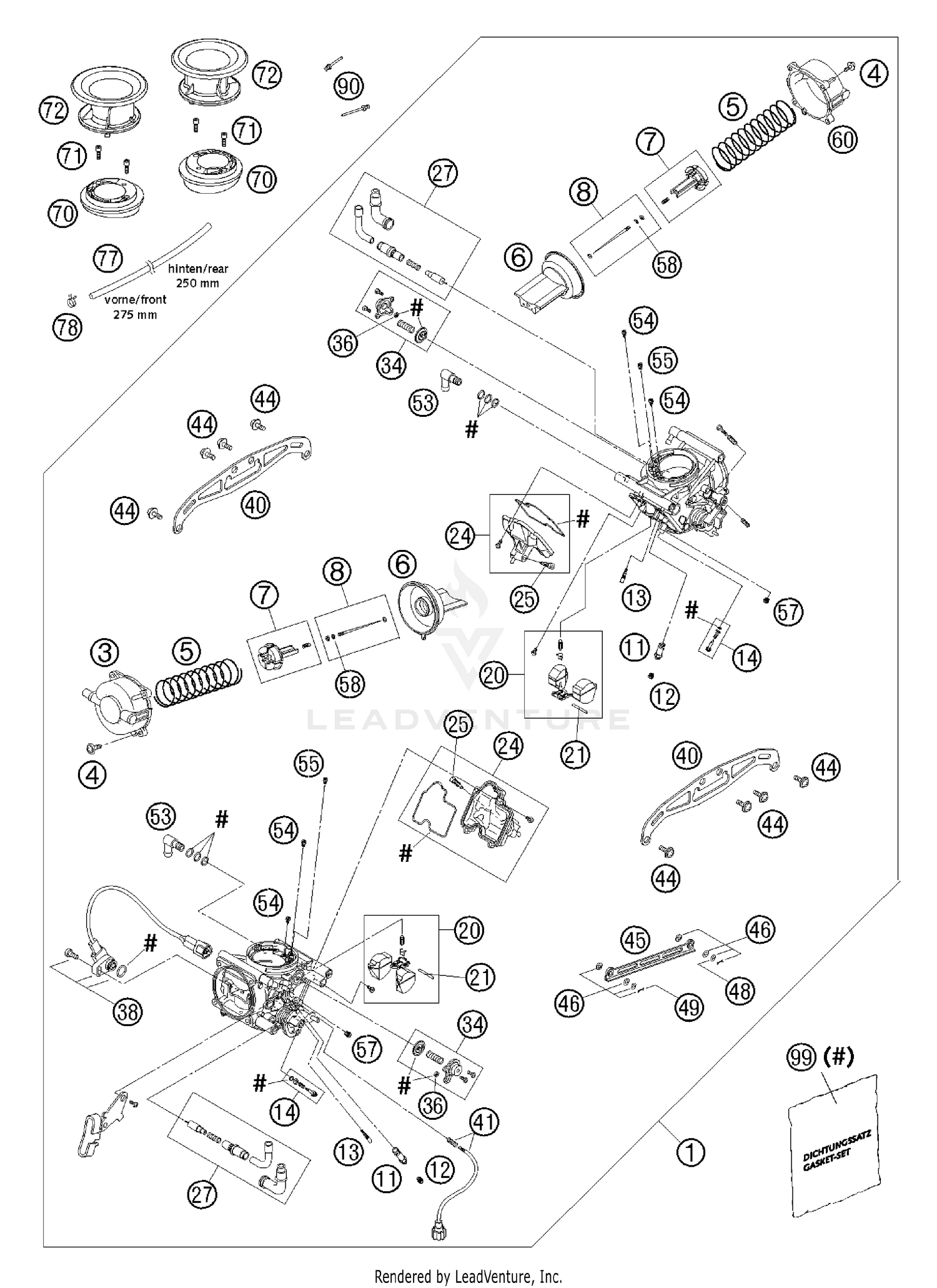 Carburetor Keihin CVR-D43