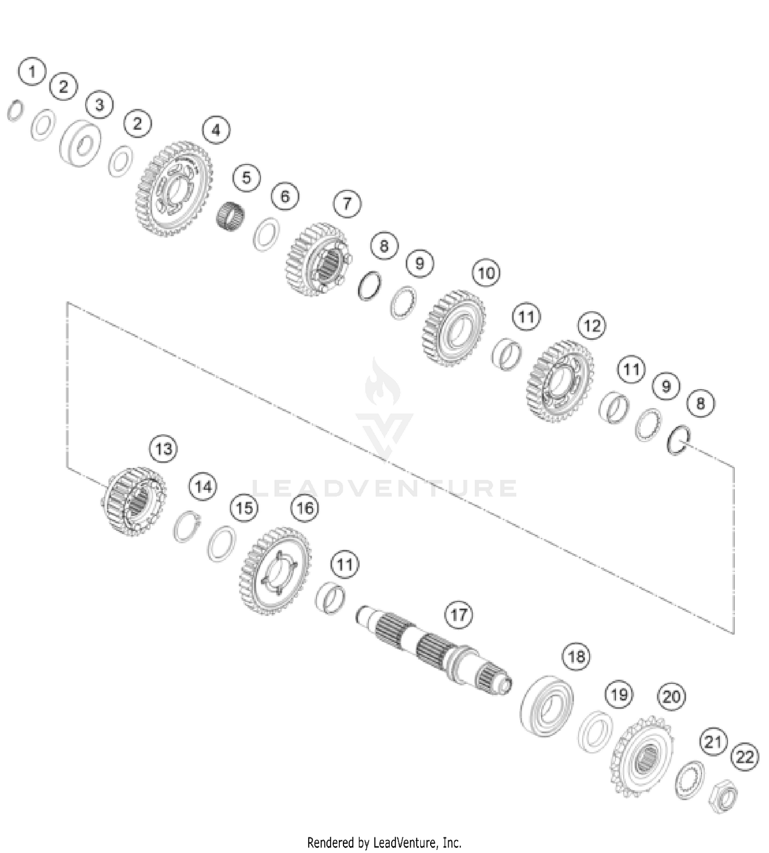 TRANSMISSION II - COUNTERSHAFT