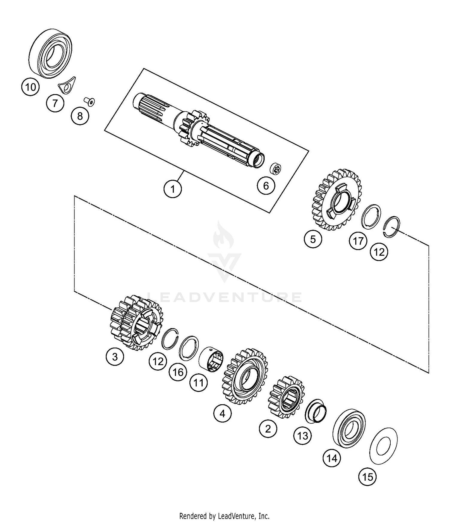 TRANSMISSION I - MAIN SHAFT