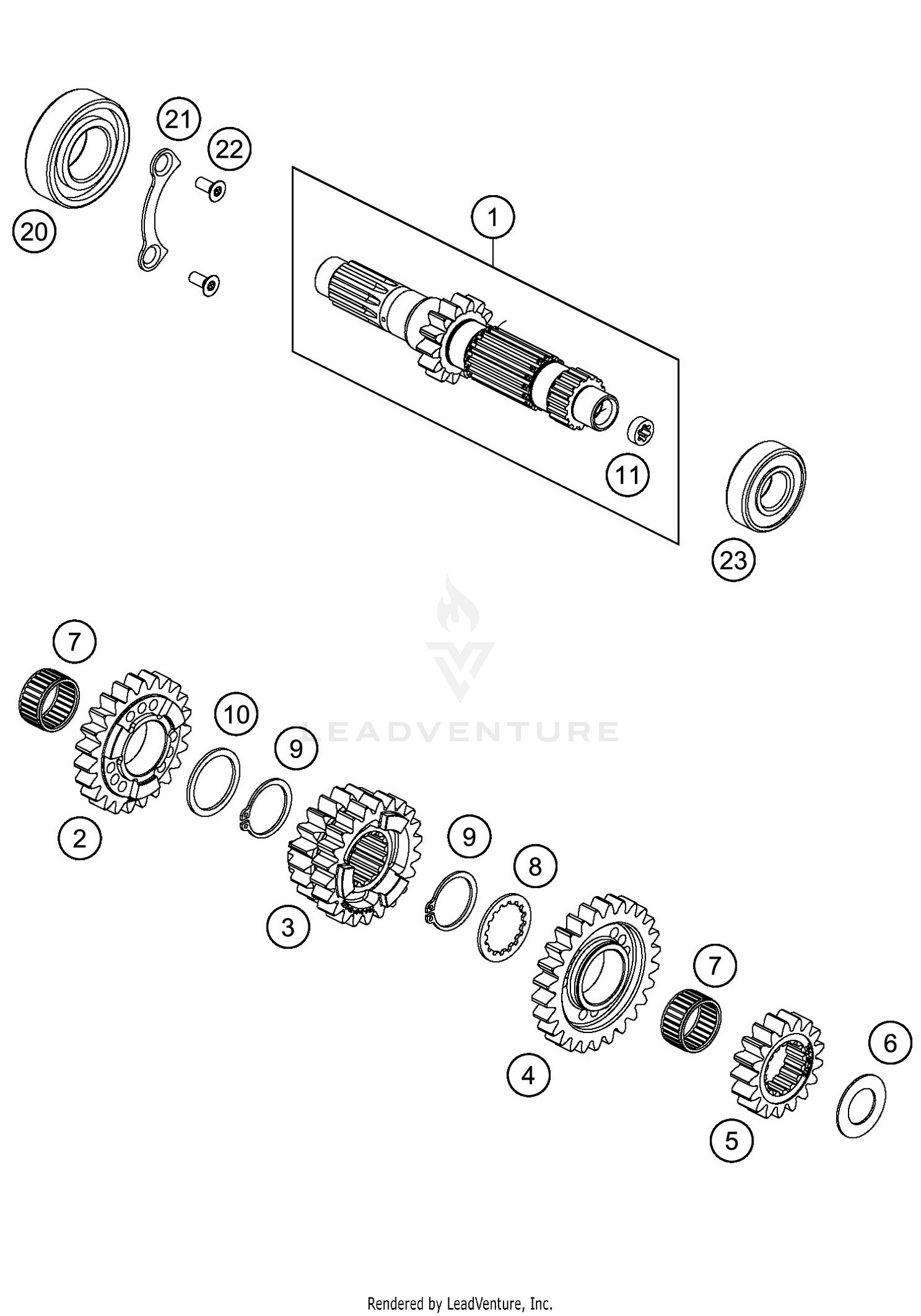 TRANSMISSION I - MAIN SHAFT