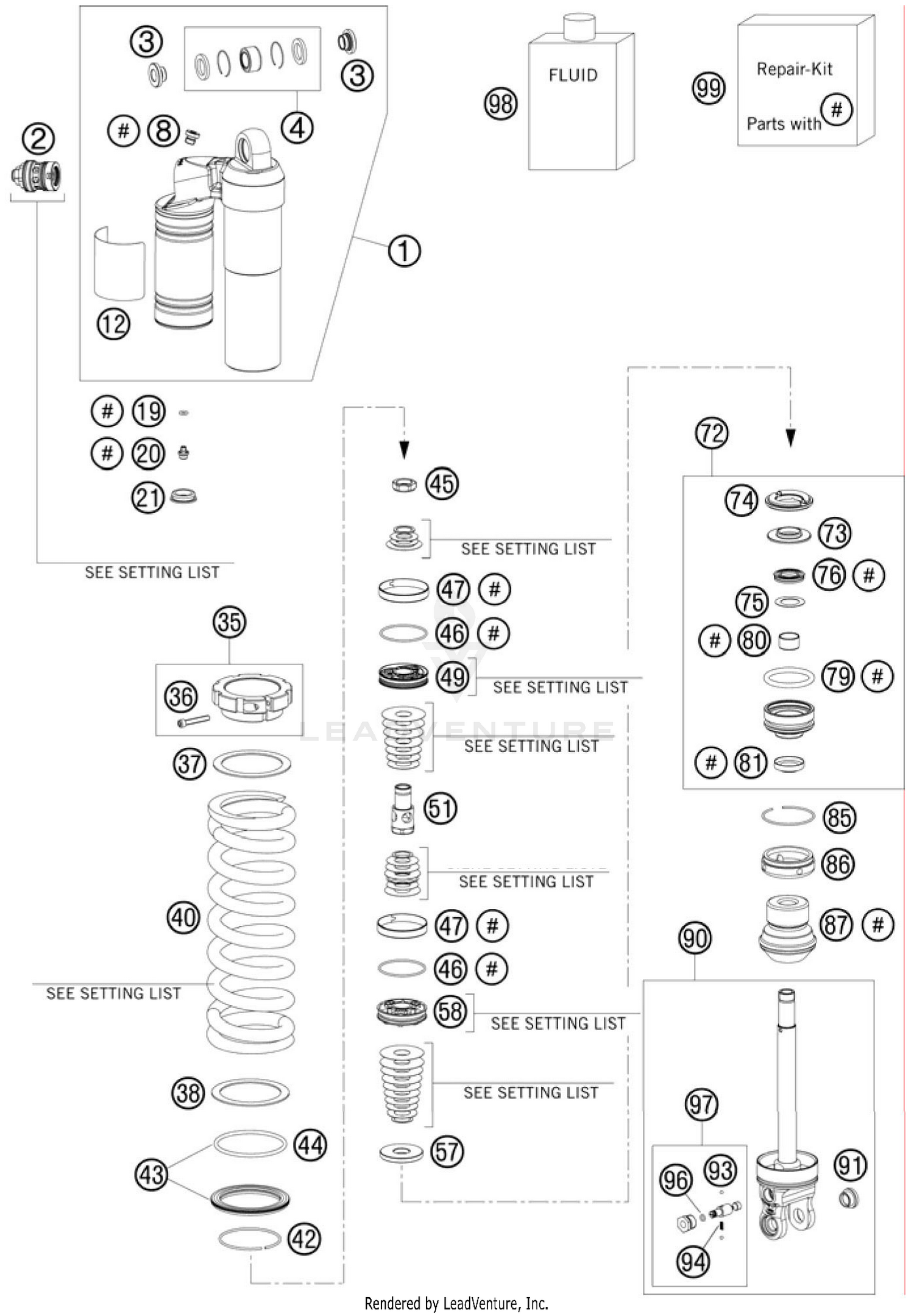 Shock Absorber Disassembled