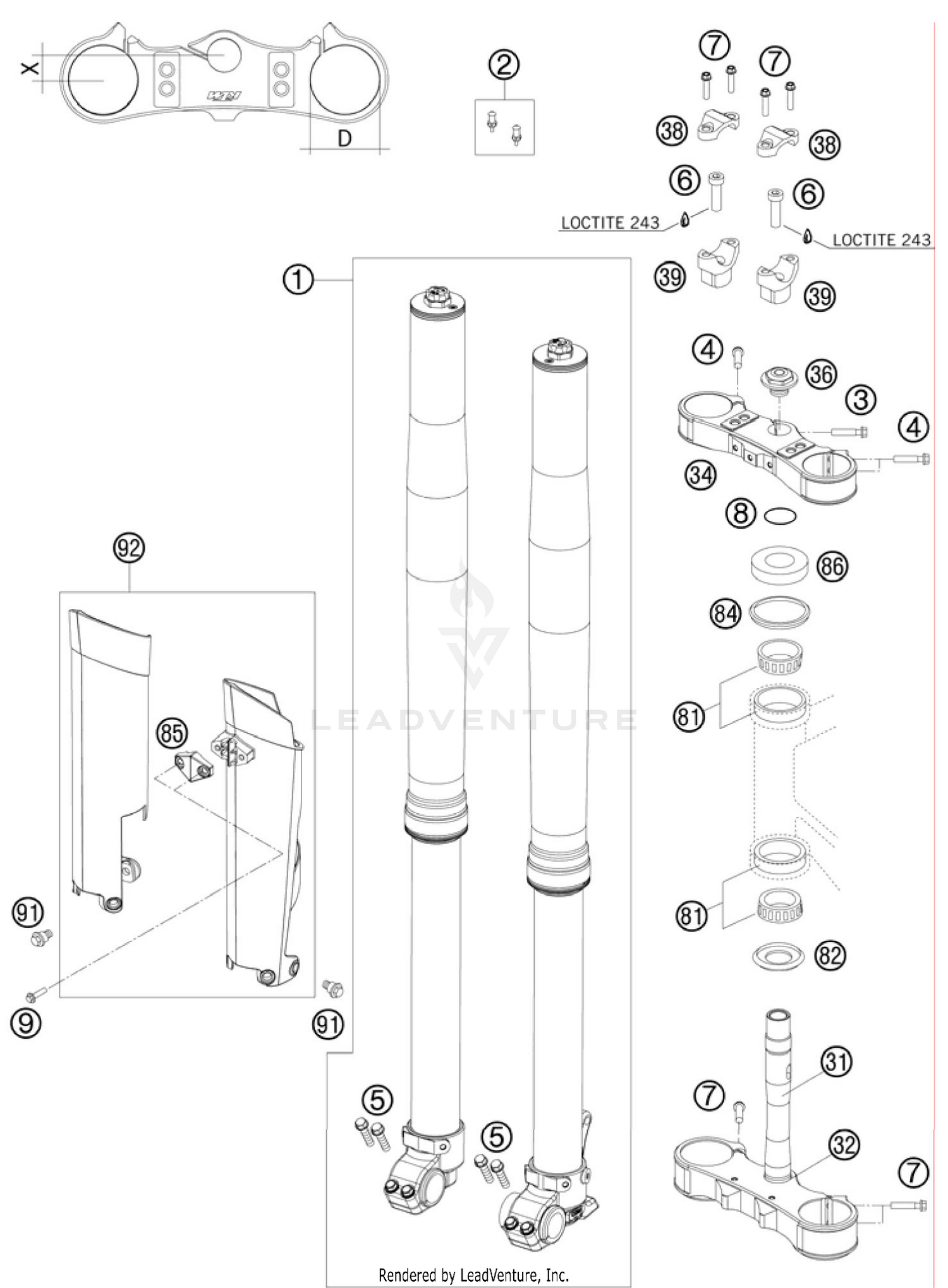 Front Fork, Triple Clamp