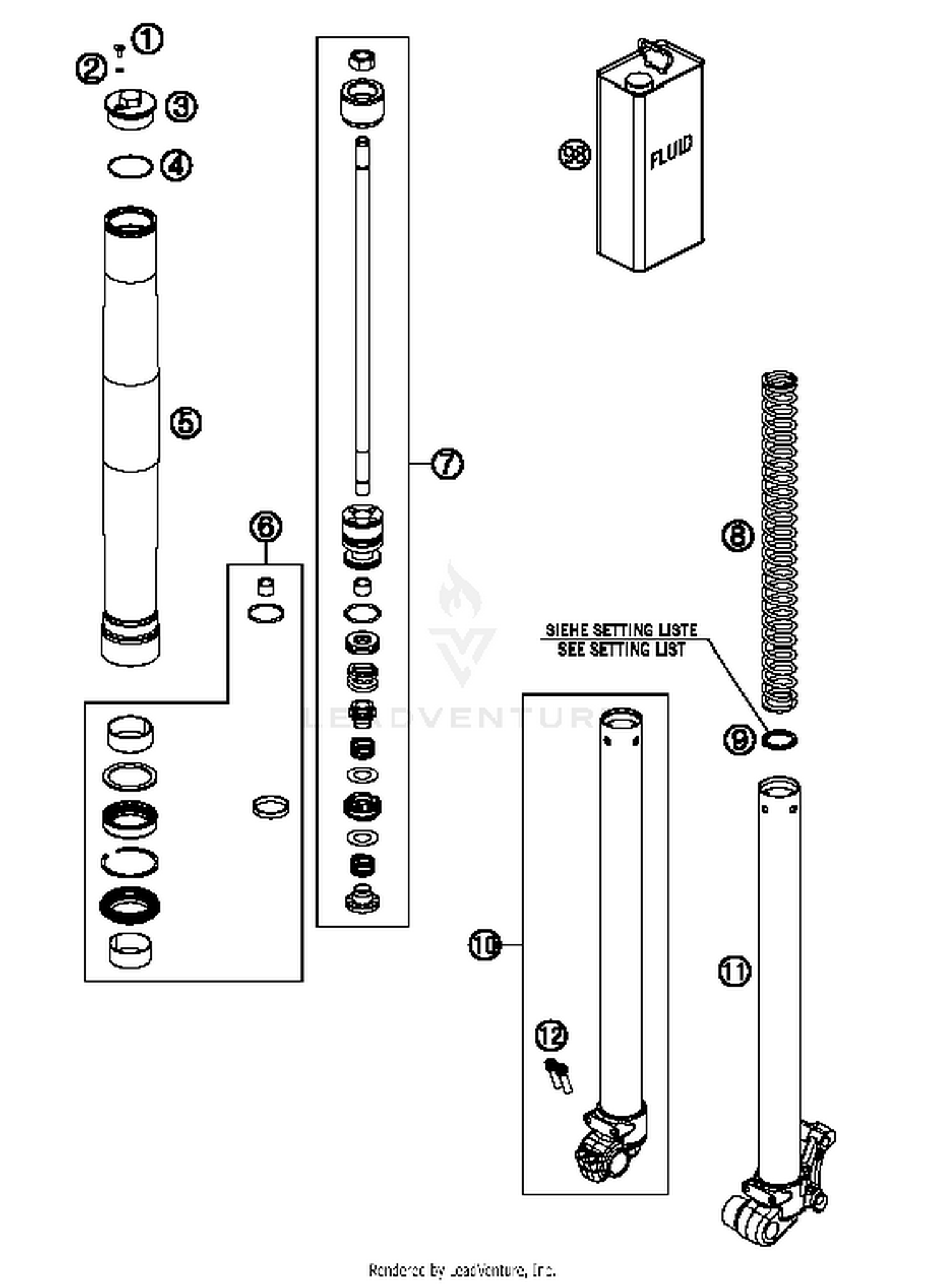 Front Fork Disassembled
