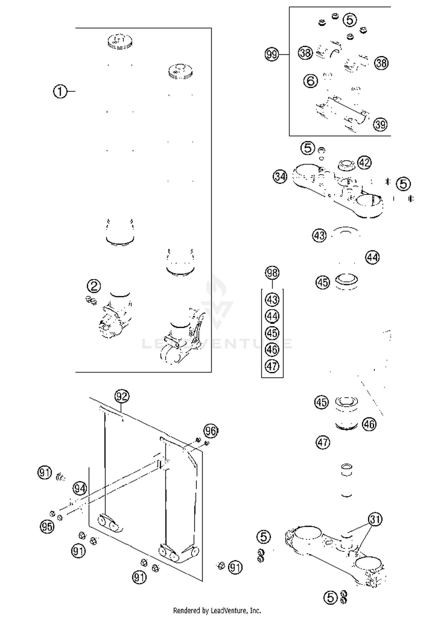 Front Fork, Triple Clamp