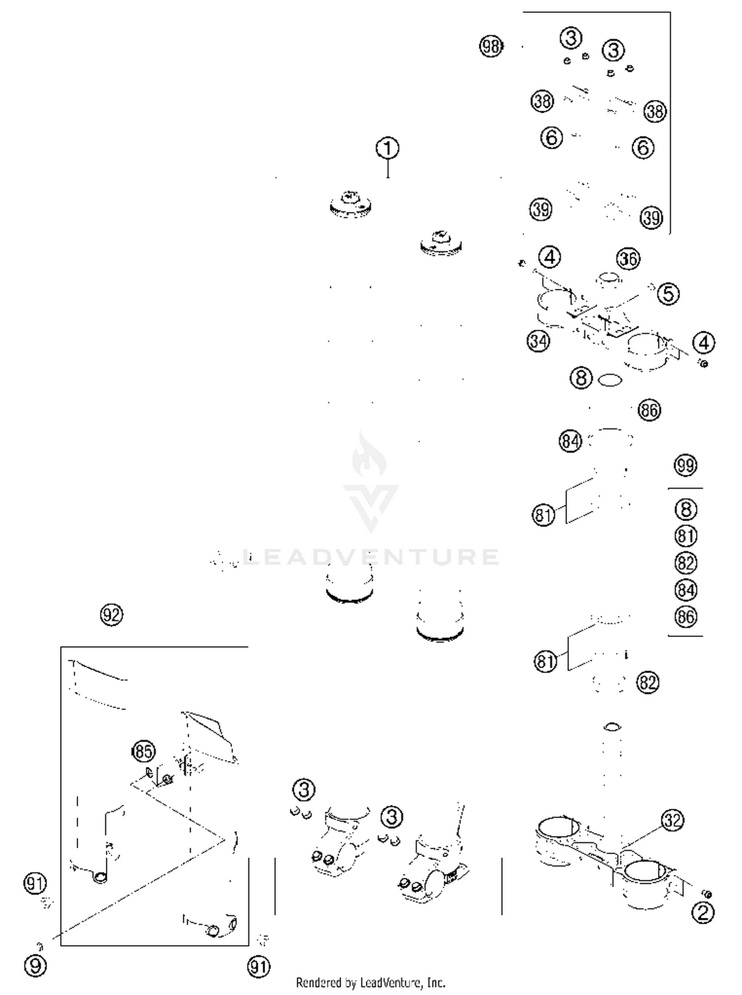 Front Fork, Triple Clamp