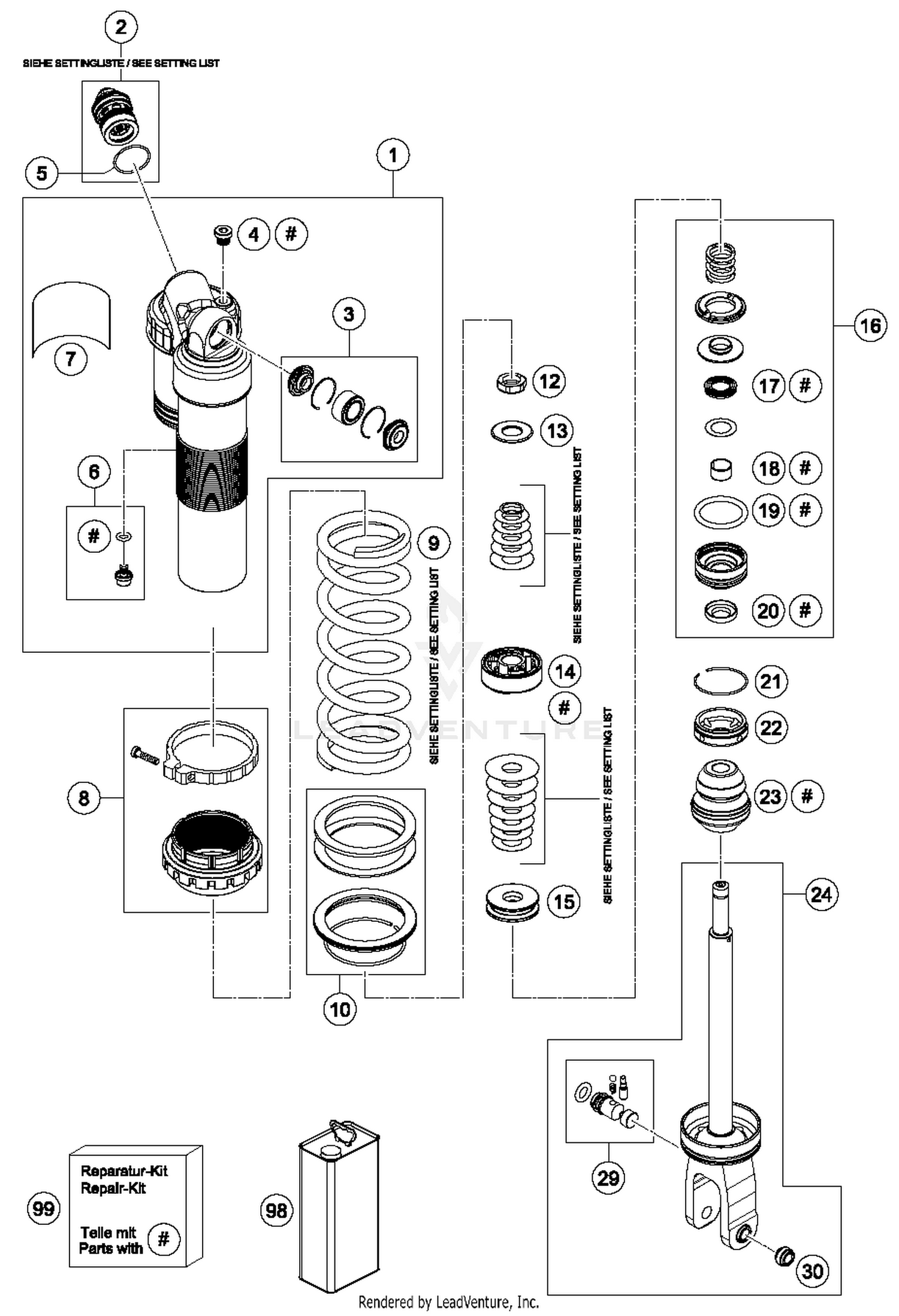 Shock Absorber Disassembled