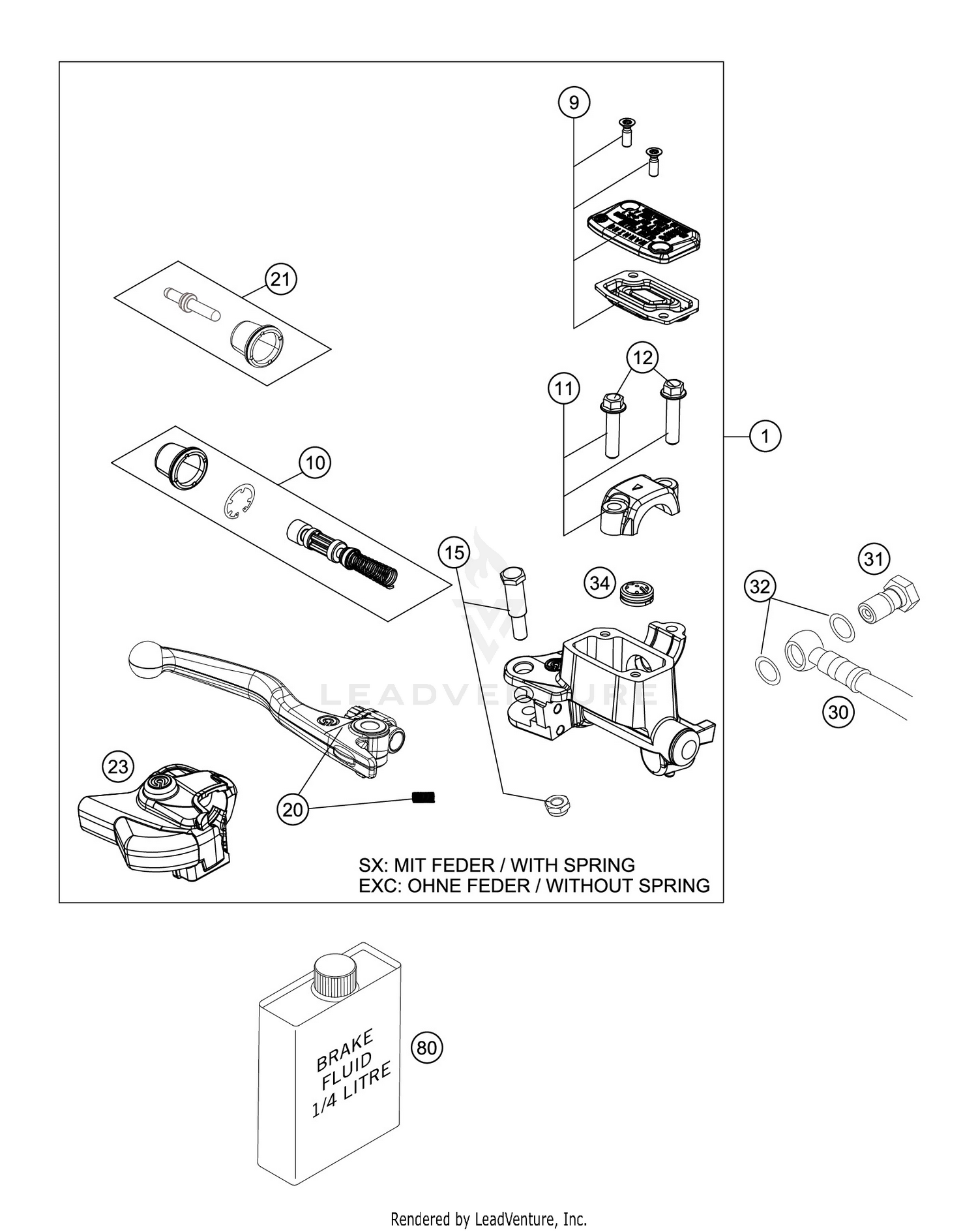 HAND BRAKE CYLINDER