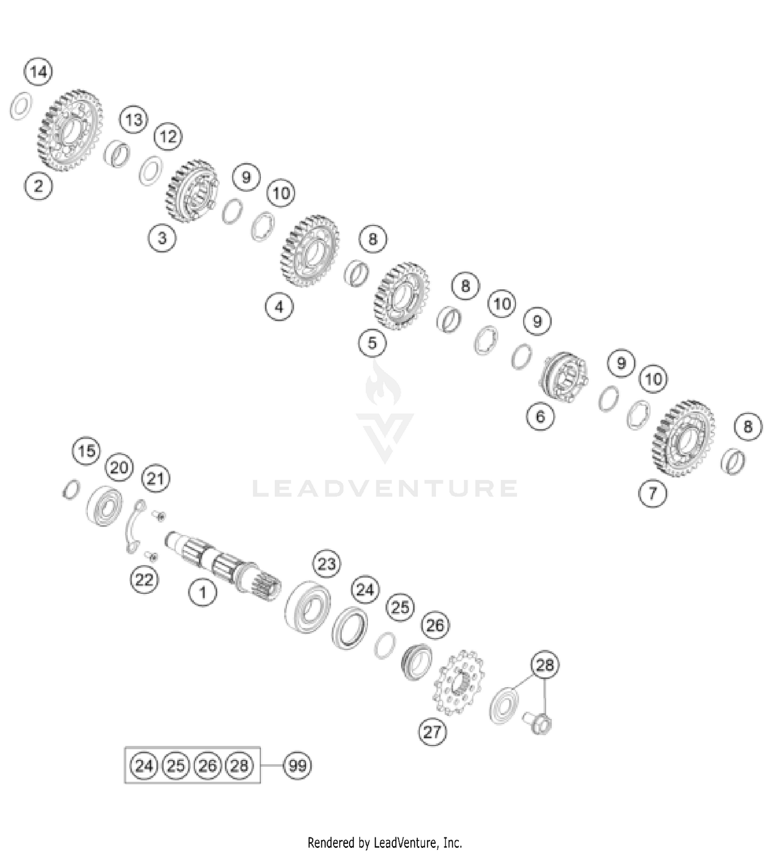 TRANSMISSION II - COUNTERSHAFT