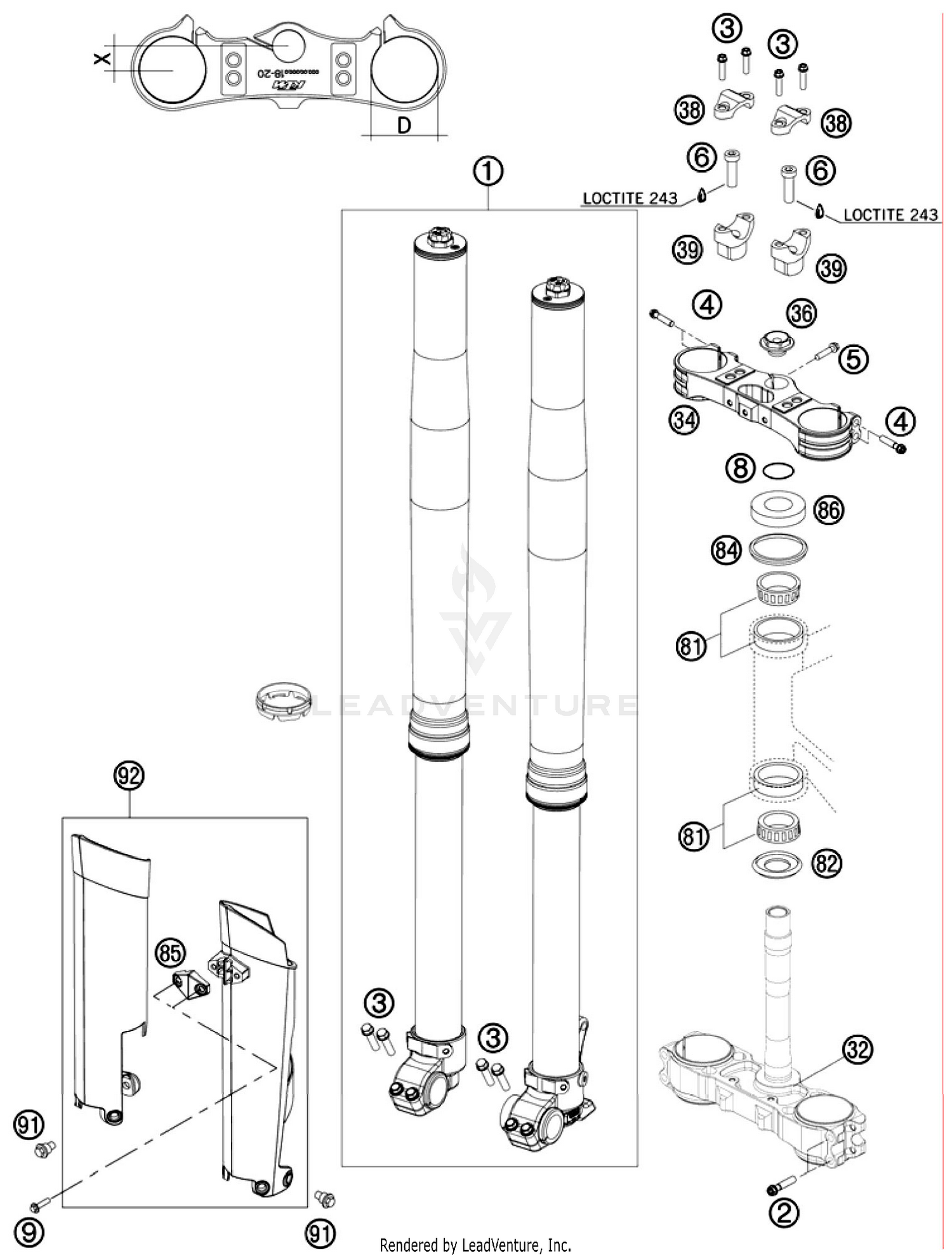 Front Fork, Triple Clamp