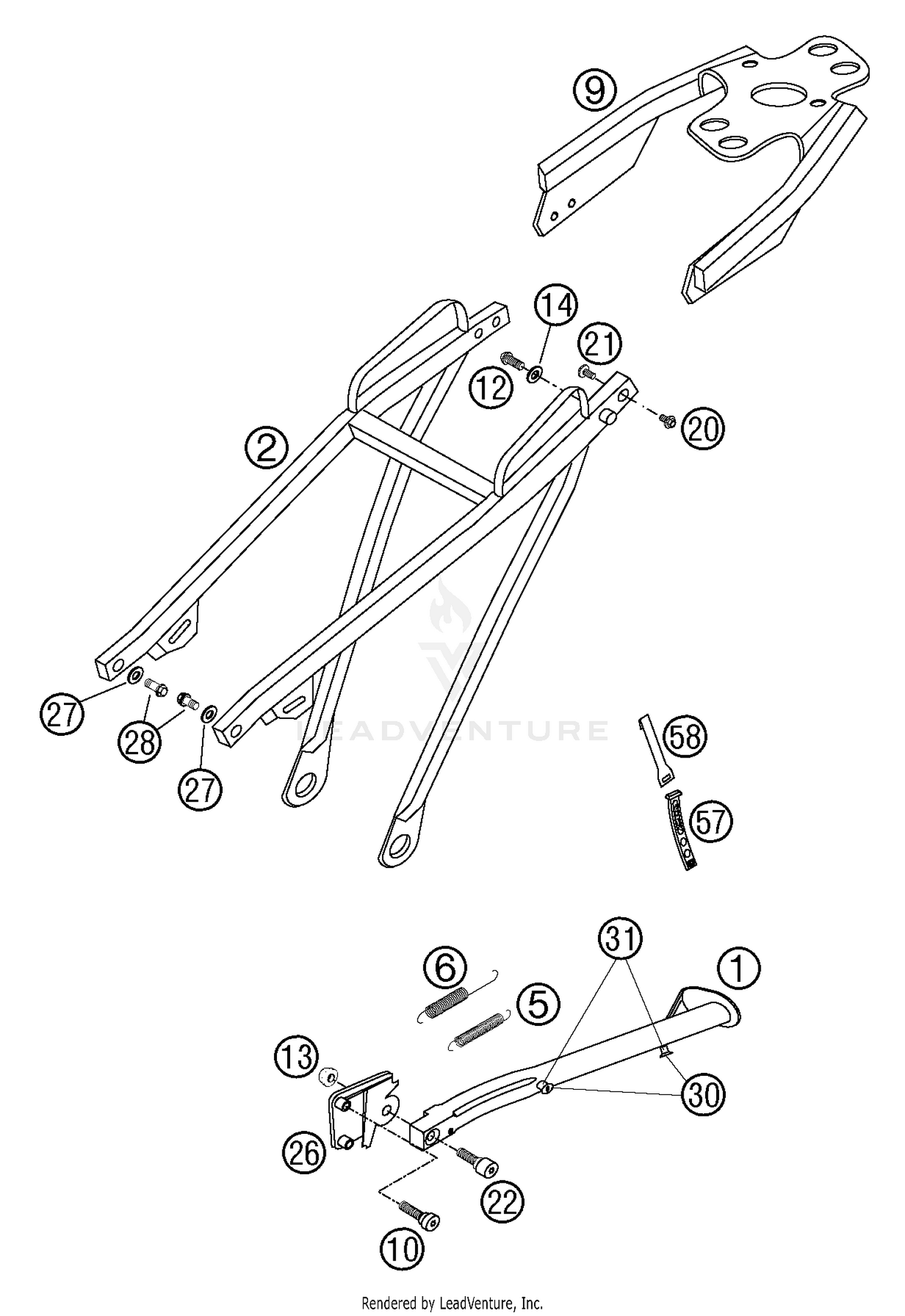 Sub Frame, Side Stand