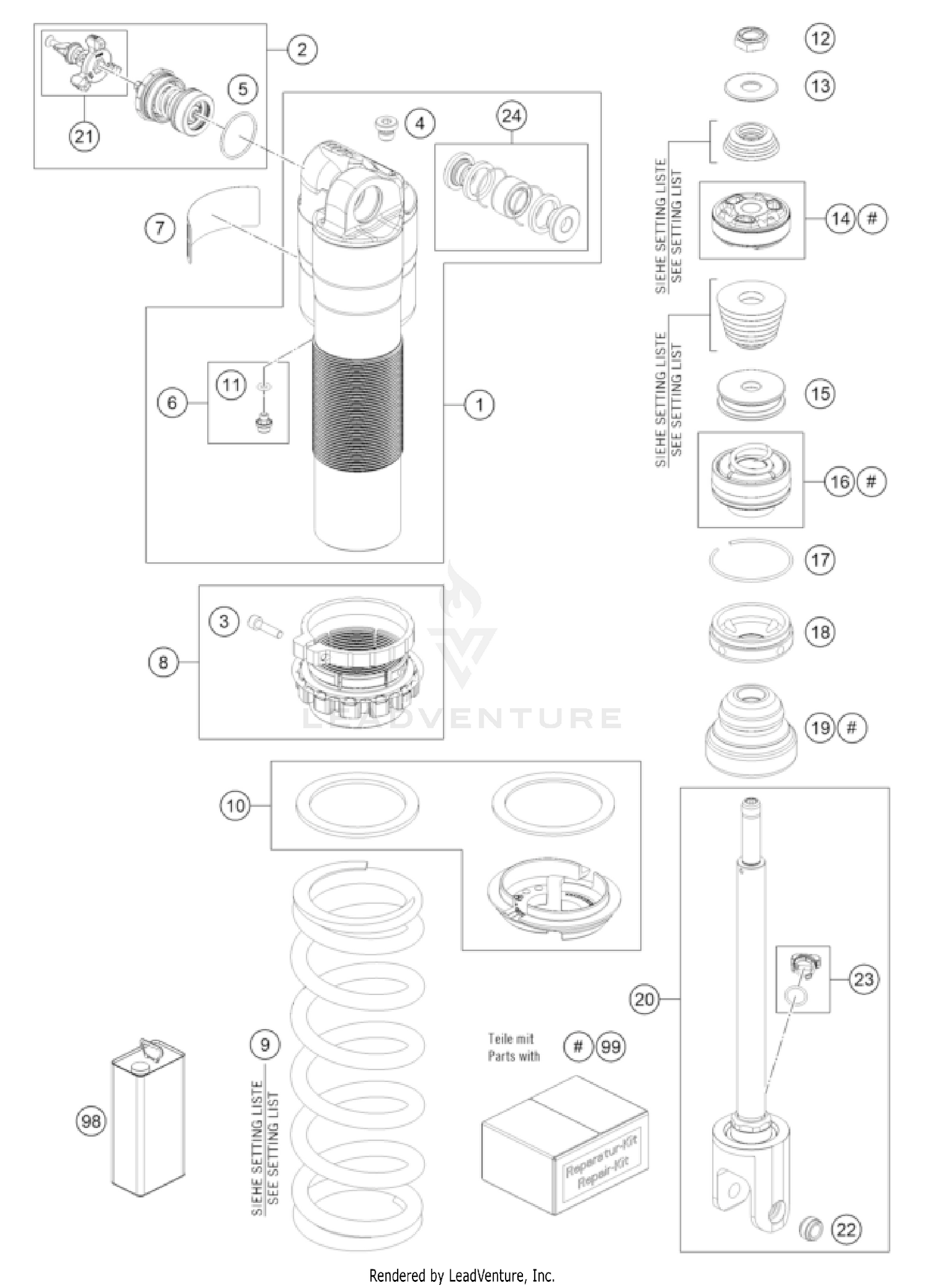 SHOCK ABSORBER DISASSEMBLED