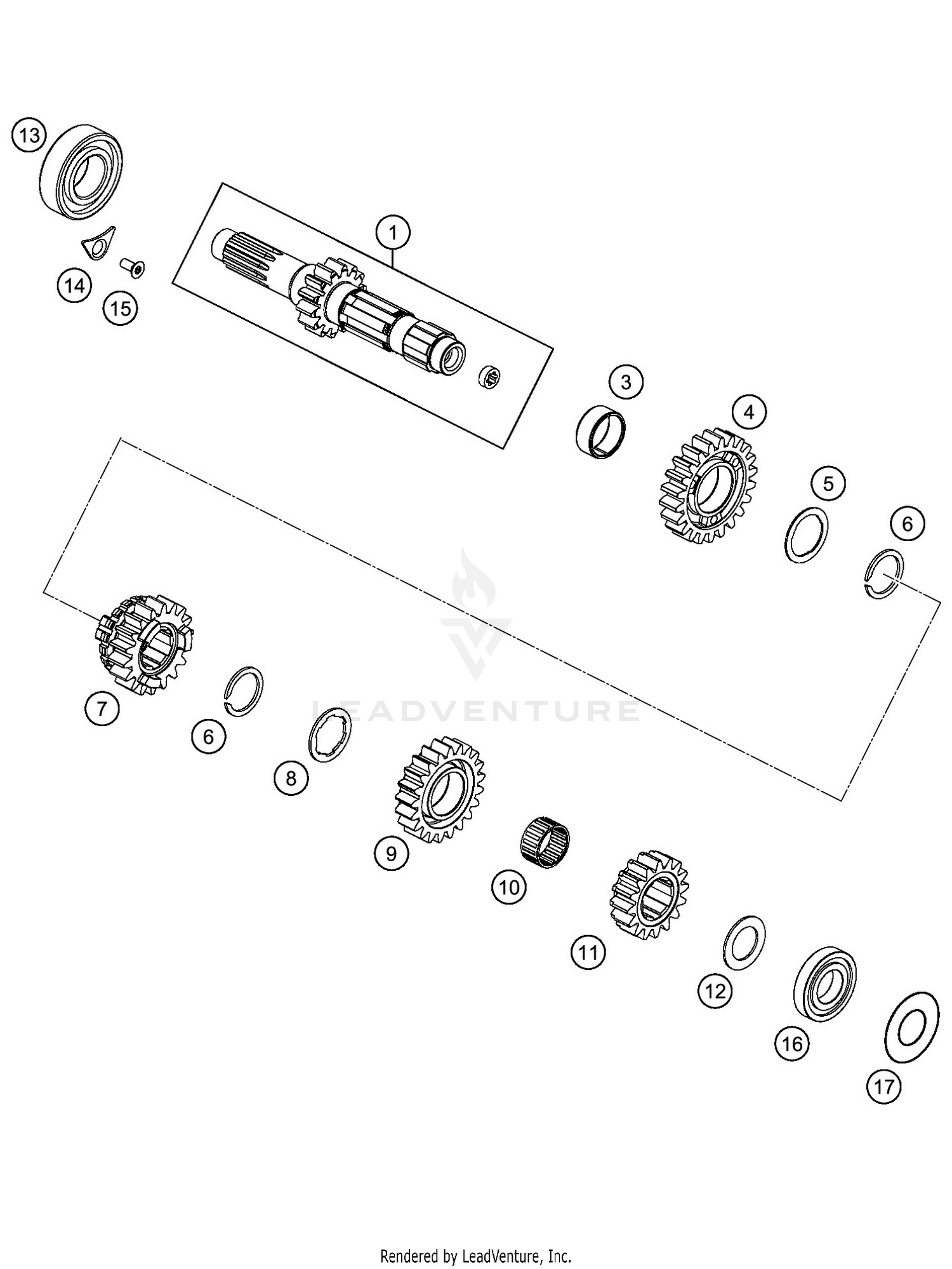 TRANSMISSION I - MAIN SHAFT