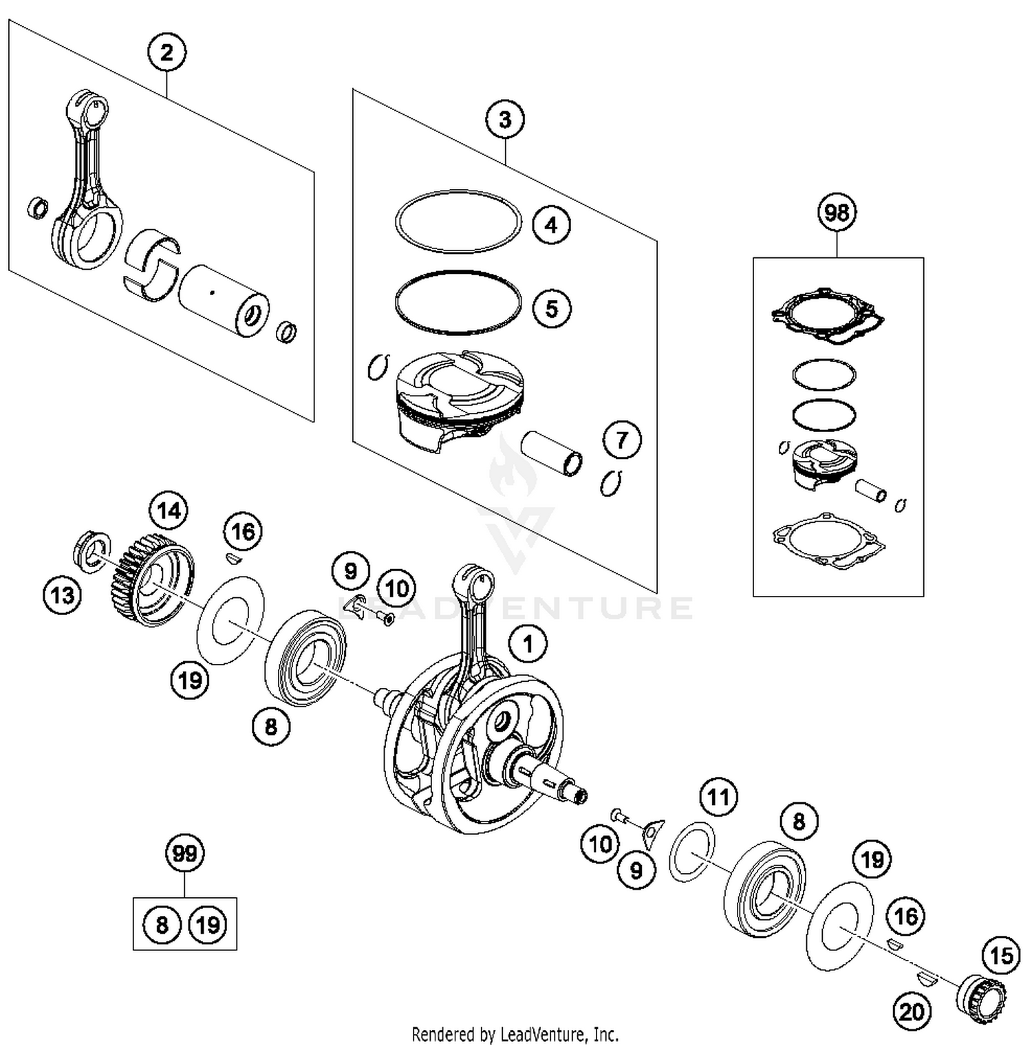 Crankshaft, Piston