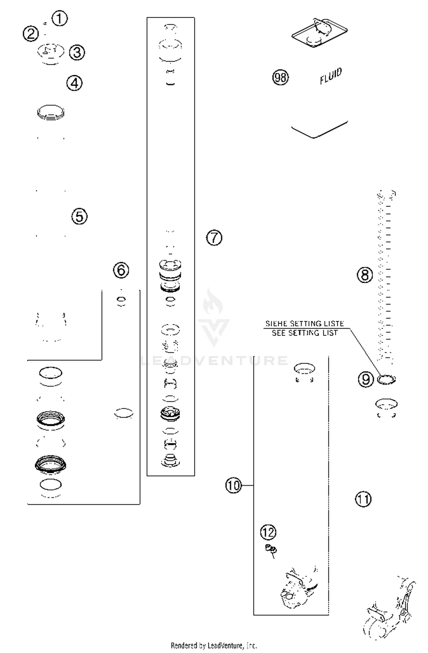 Front Fork Disassembled