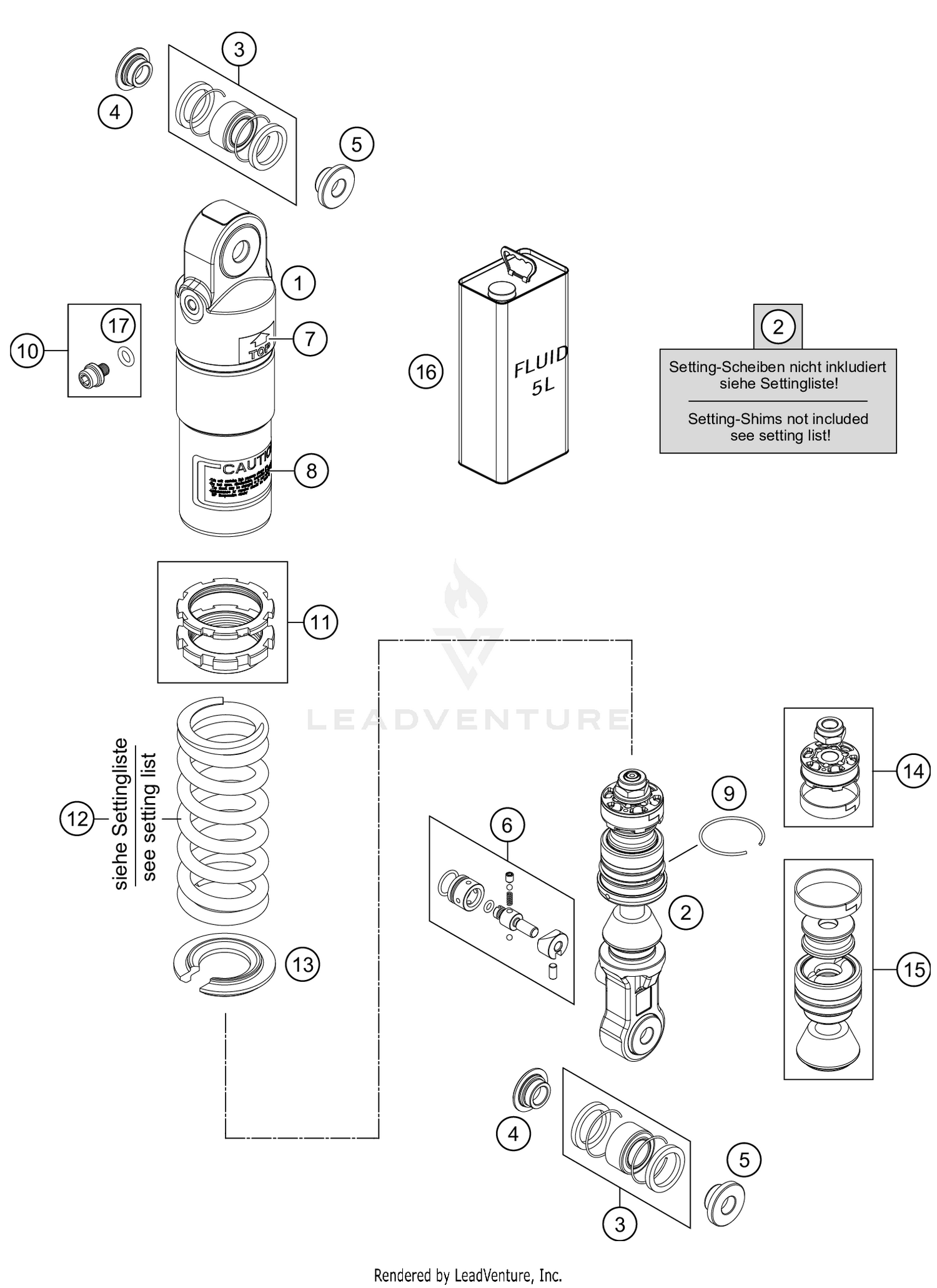 SHOCK ABSORBER DISASSEMBLED