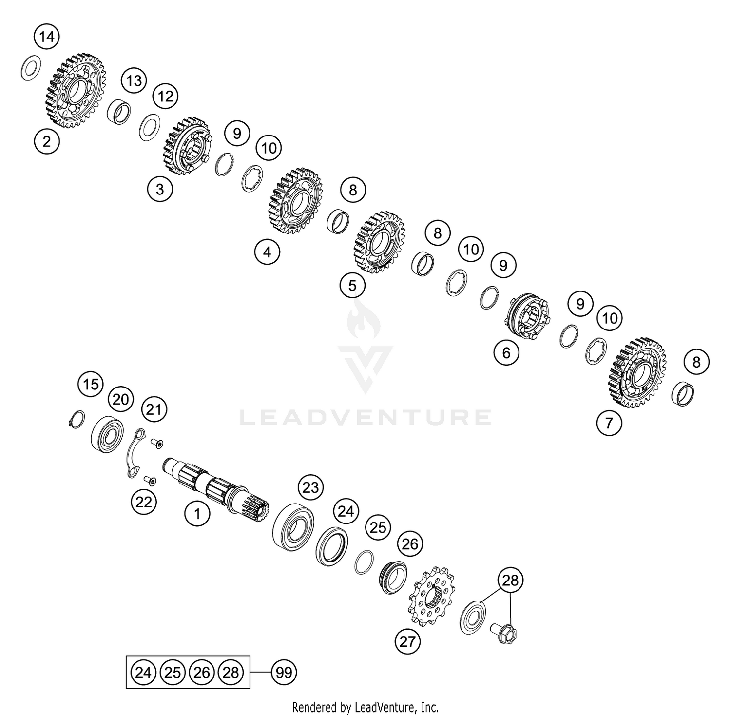 TRANSMISSION II - COUNTERSHAFT