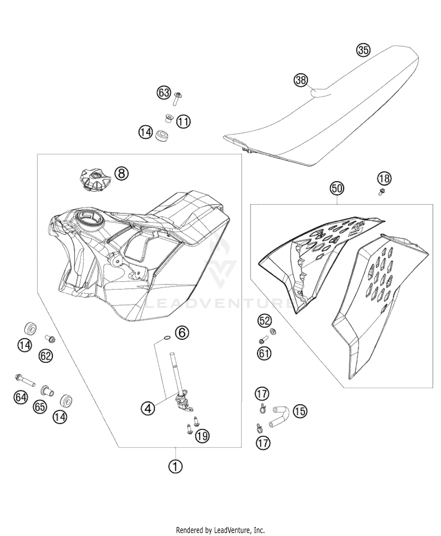 Tank, Seat, Cover