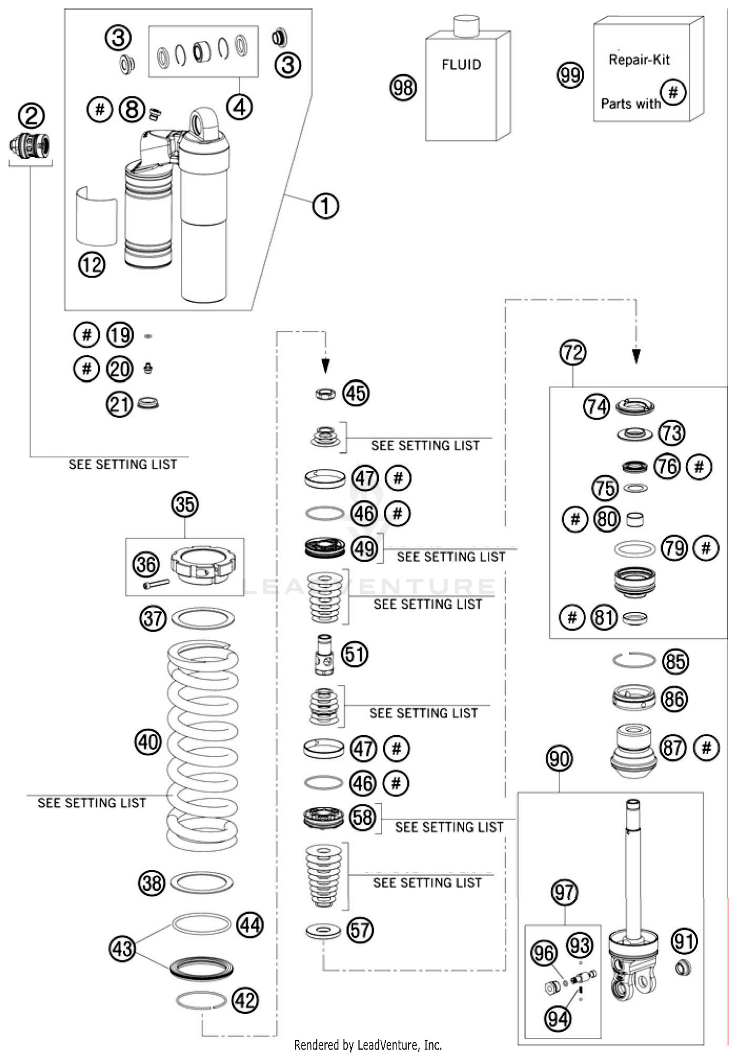 Shock Absorber Disassembled