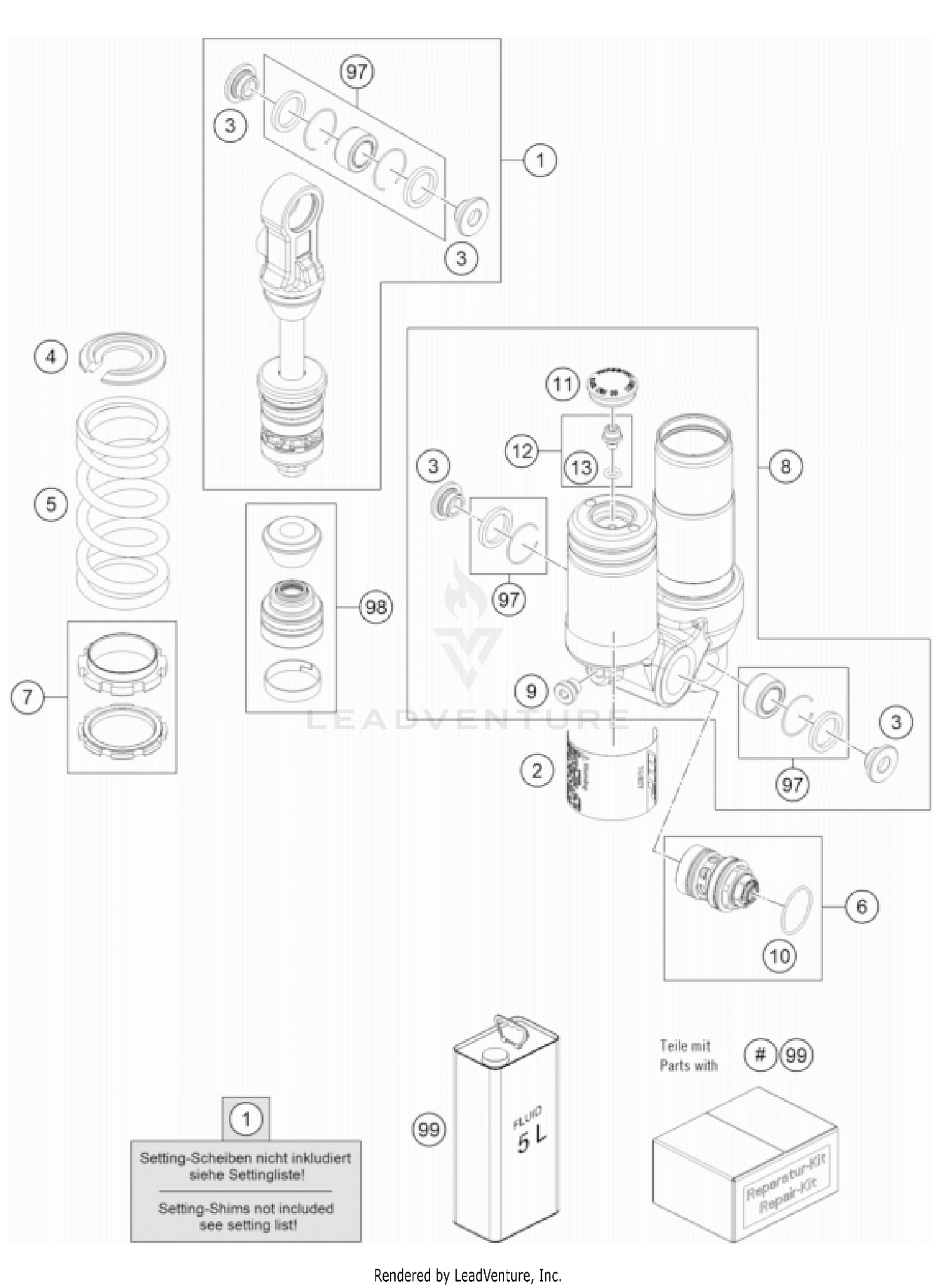 SHOCK ABSORBER DISASSEMBLED