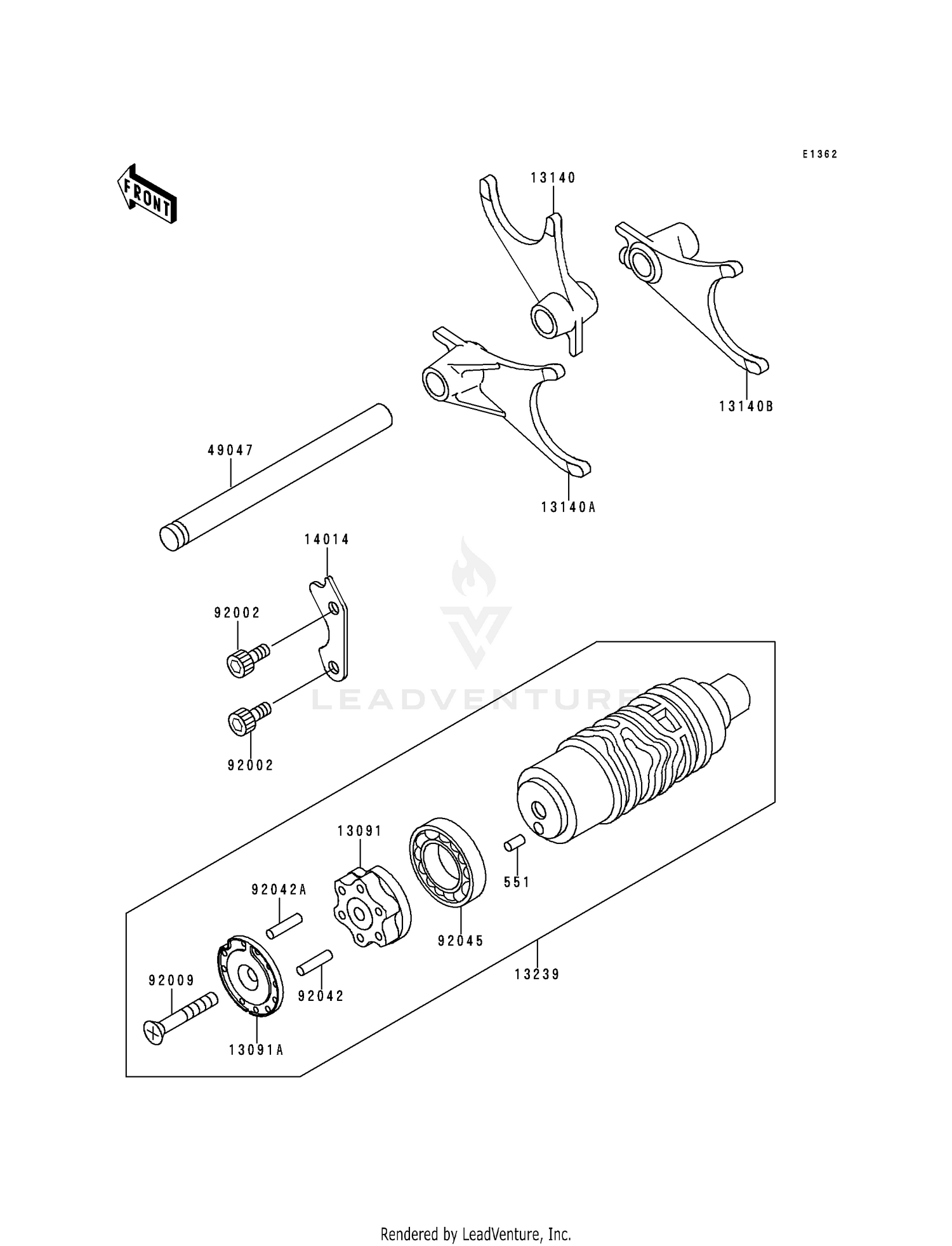 GEAR CHANGE DRUM/SHIFT FORK(S)