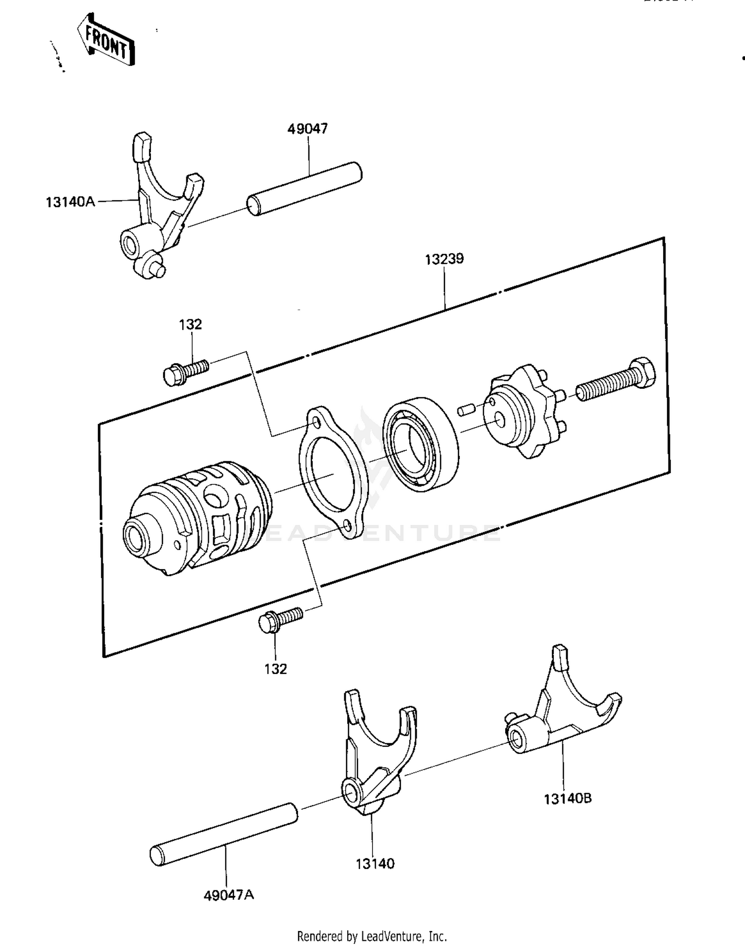 GEAR CHANGE DRUM & FORKS
